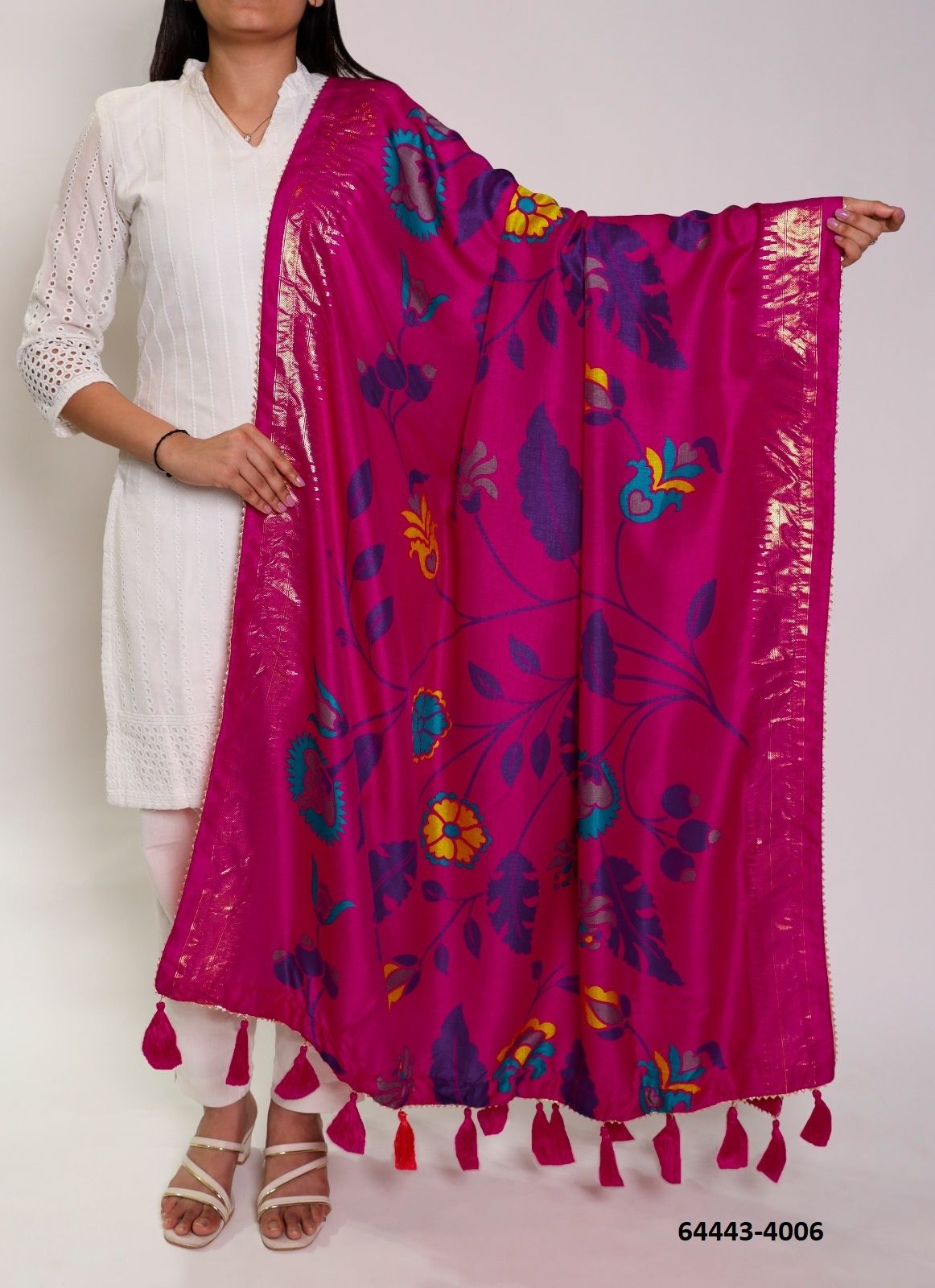 TUSSER SILK 4001 - Catalog # 64443 (Set of 16 Only Dupattas) TUSSER SILK 4001 - Catalog # 64443 (Set of 16 Only Dupattas)