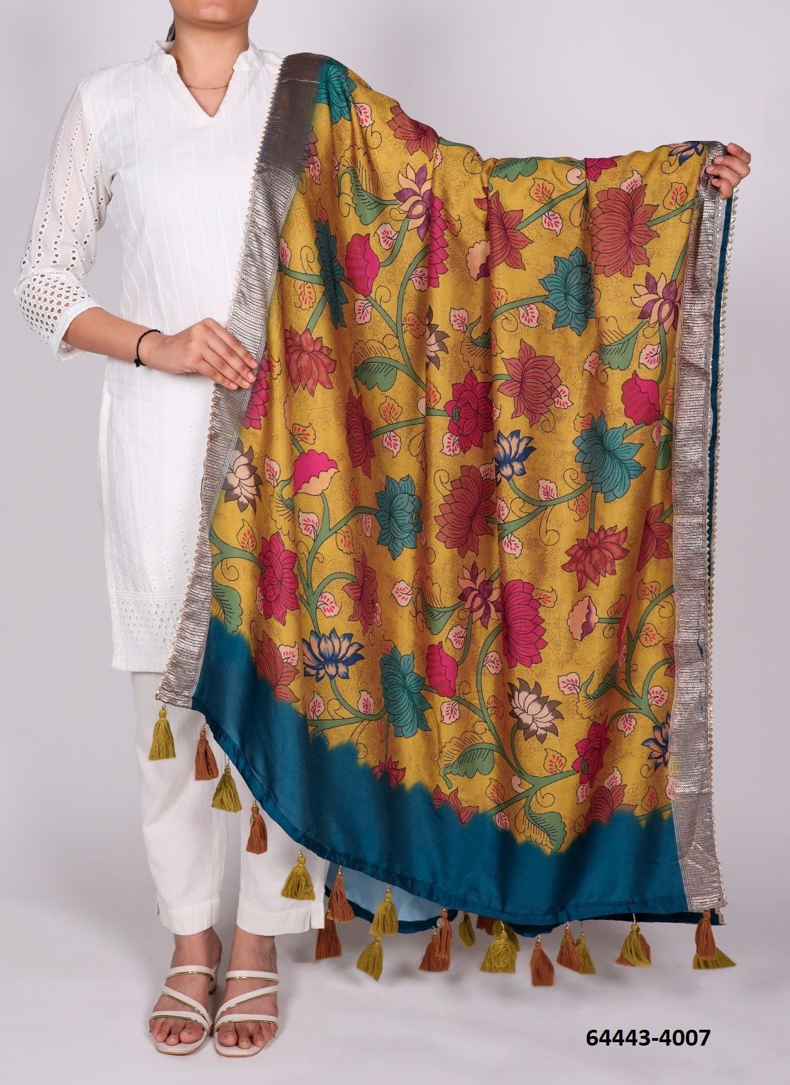 TUSSER SILK 4001 - Catalog # 64443 (Set of 16 Only Dupattas) TUSSER SILK 4001 - Catalog # 64443 (Set of 16 Only Dupattas)