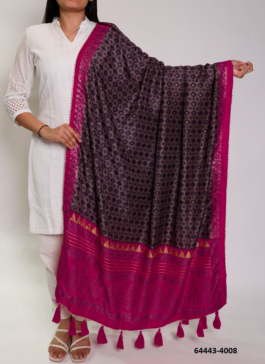 TUSSER SILK 4001 - Catalog # 64443 (Set of 16 Only Dupattas) TUSSER SILK 4001 - Catalog # 64443 (Set of 16 Only Dupattas)