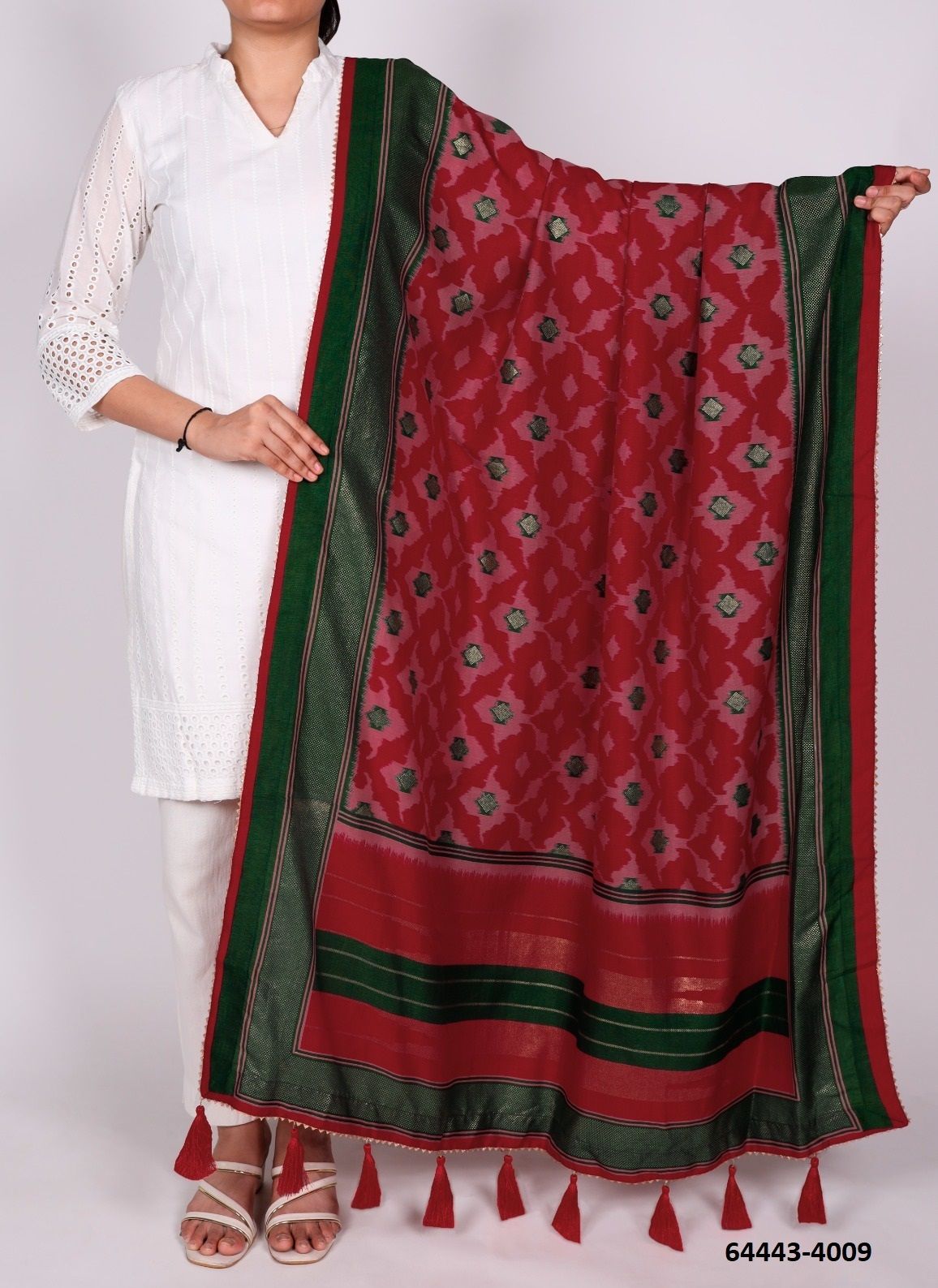 TUSSER SILK 4001 - Catalog # 64443 (Set of 16 Only Dupattas) TUSSER SILK 4001 - Catalog # 64443 (Set of 16 Only Dupattas)