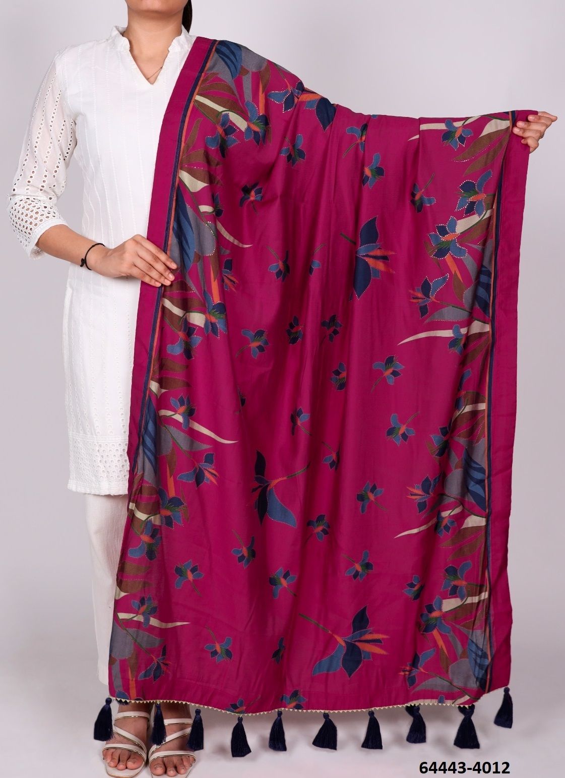 TUSSER SILK 4001 - Catalog # 64443 (Set of 16 Only Dupattas) TUSSER SILK 4001 - Catalog # 64443 (Set of 16 Only Dupattas)
