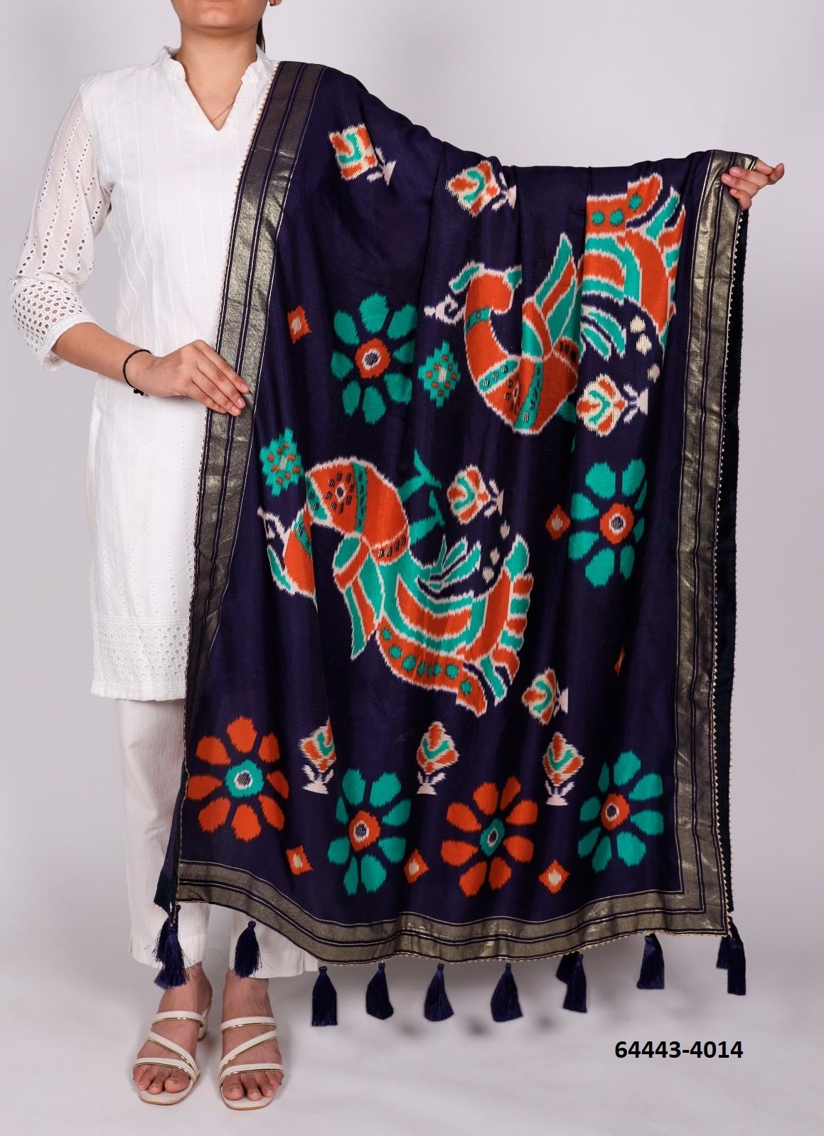 TUSSER SILK 4001 - Catalog # 64443 (Set of 16 Only Dupattas) TUSSER SILK 4001 - Catalog # 64443 (Set of 16 Only Dupattas)