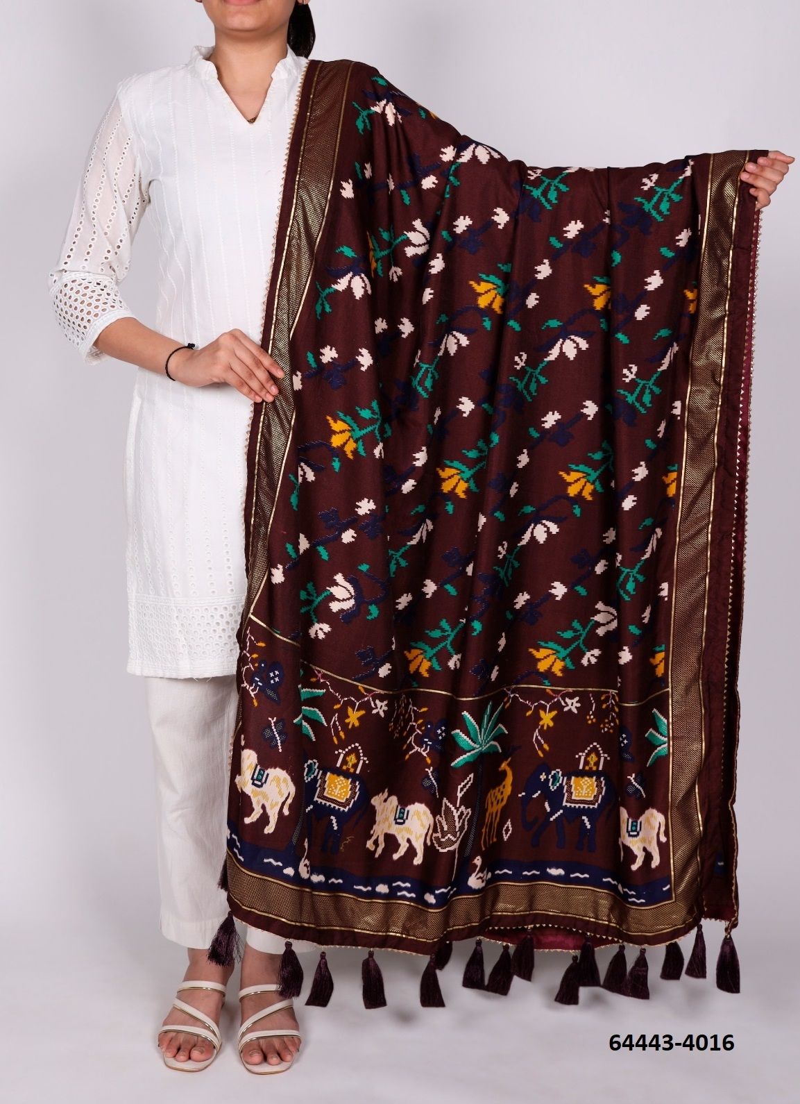 TUSSER SILK 4001 - Catalog # 64443 (Set of 16 Only Dupattas) TUSSER SILK 4001 - Catalog # 64443 (Set of 16 Only Dupattas)