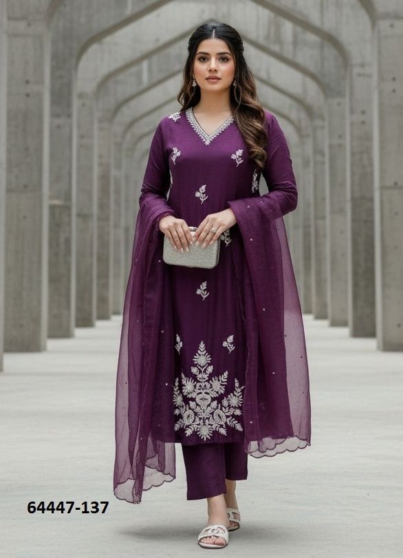 HOF 136 - Catalog # 64447 (Set of 2 Readymade Salwar Suits)