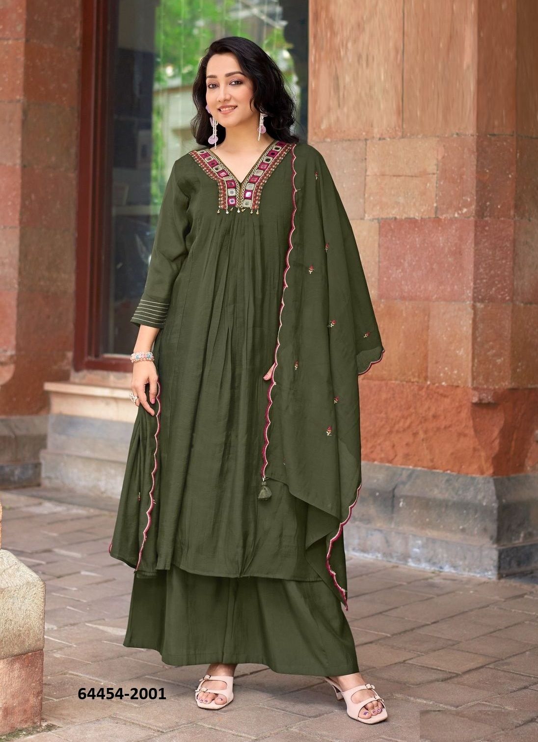 STREET WEAR - Catalog # 64454 (Set of 6 Readymade Salwar Suits) STREET WEAR - Catalog # 64454 (Set of 6 Readymade Salwar Suits)
