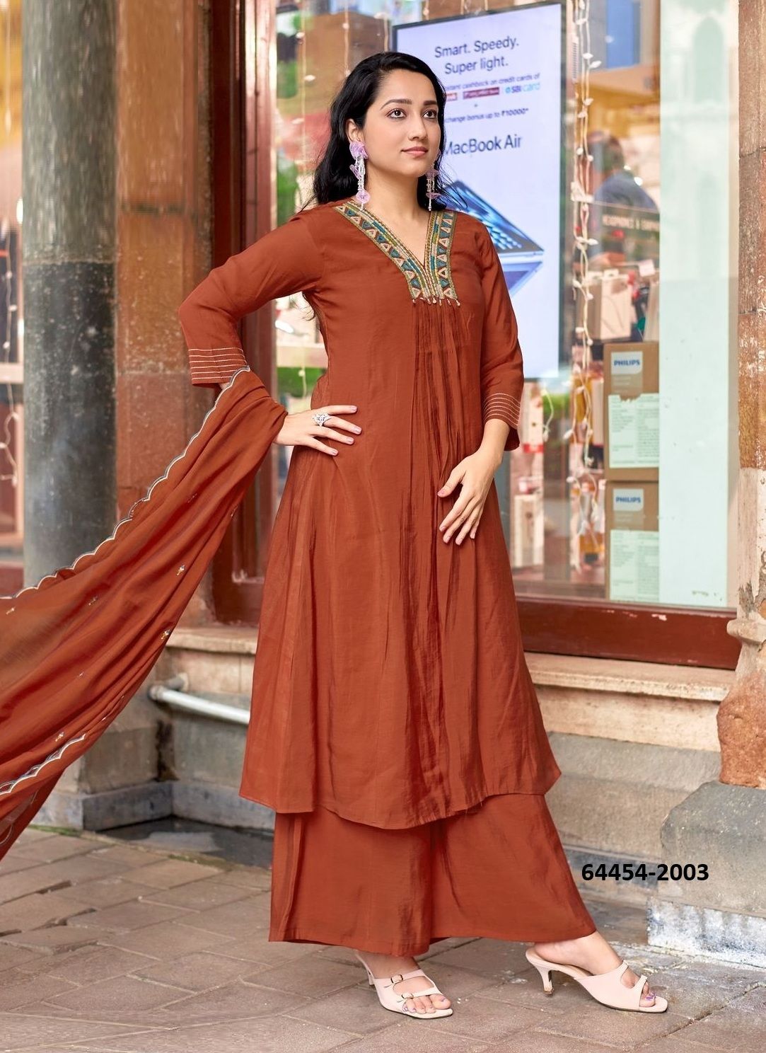 STREET WEAR - Catalog # 64454 (Set of 6 Readymade Salwar Suits) STREET WEAR - Catalog # 64454 (Set of 6 Readymade Salwar Suits)
