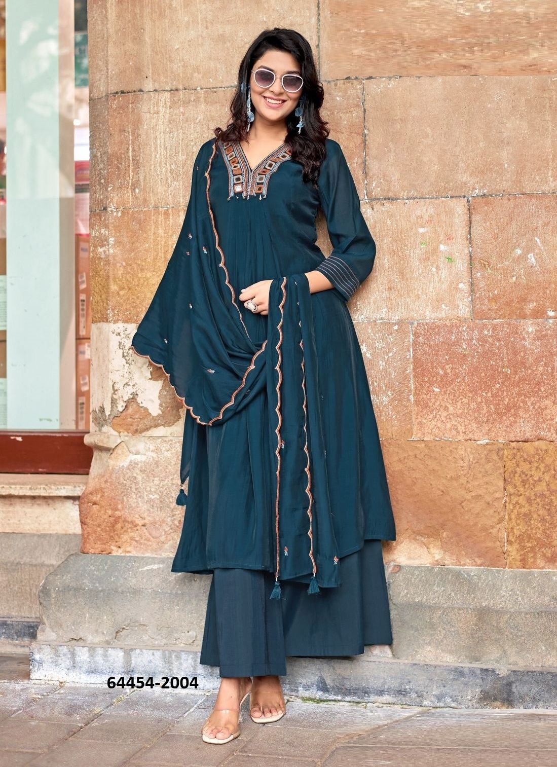 STREET WEAR - Catalog # 64454 (Set of 6 Readymade Salwar Suits) STREET WEAR - Catalog # 64454 (Set of 6 Readymade Salwar Suits)