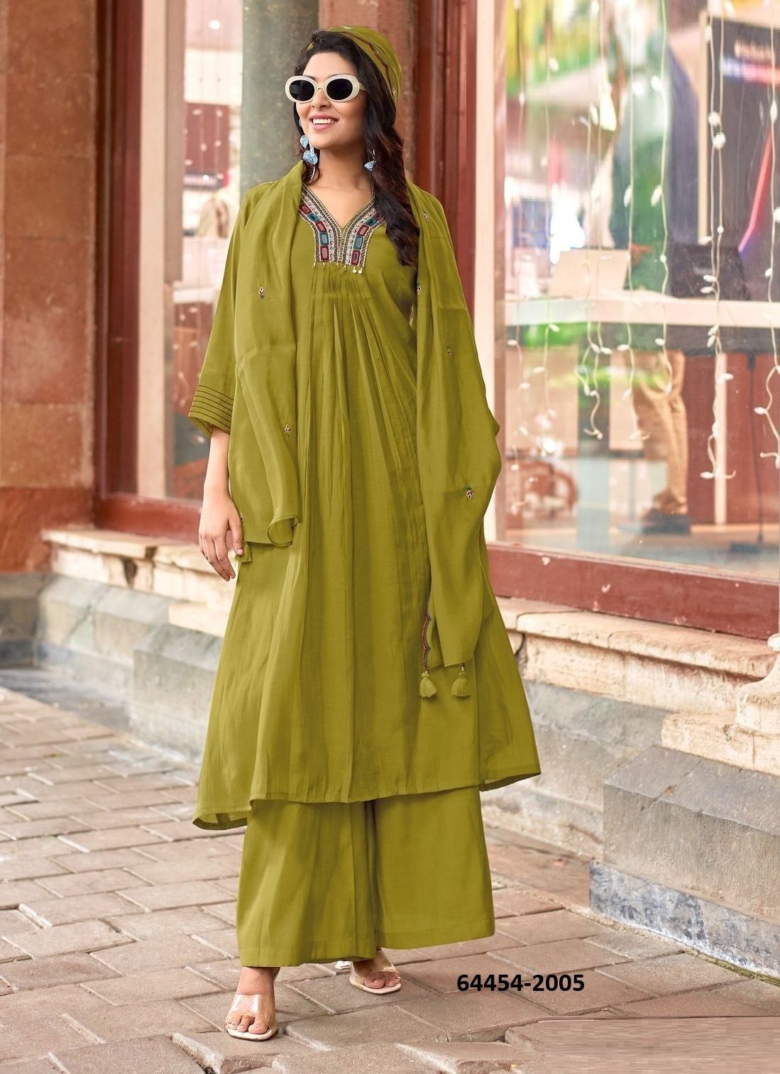 STREET WEAR - Catalog # 64454 (Set of 6 Readymade Salwar Suits) STREET WEAR - Catalog # 64454 (Set of 6 Readymade Salwar Suits)
