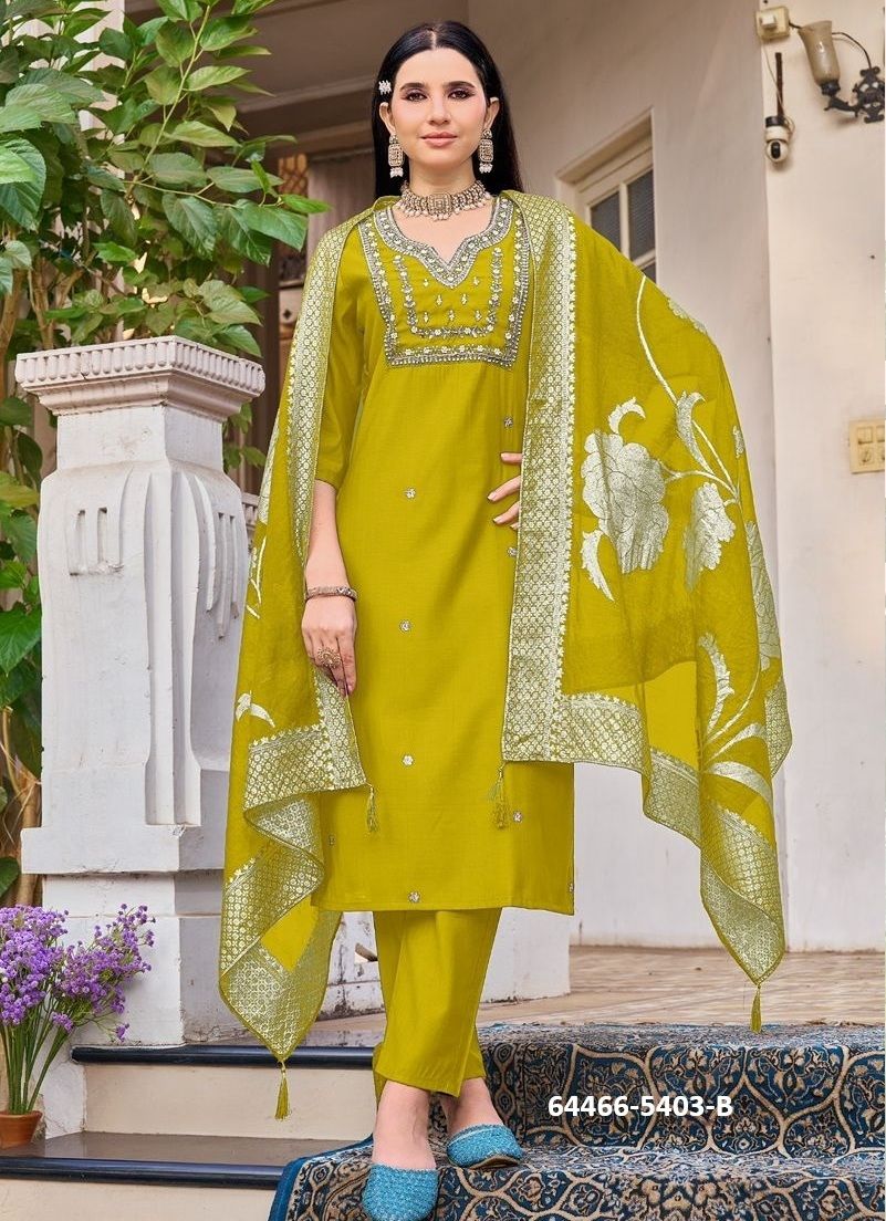 RIWAYAT - Catalog # 64466 (Set of 4 Readymade Salwar Suits)