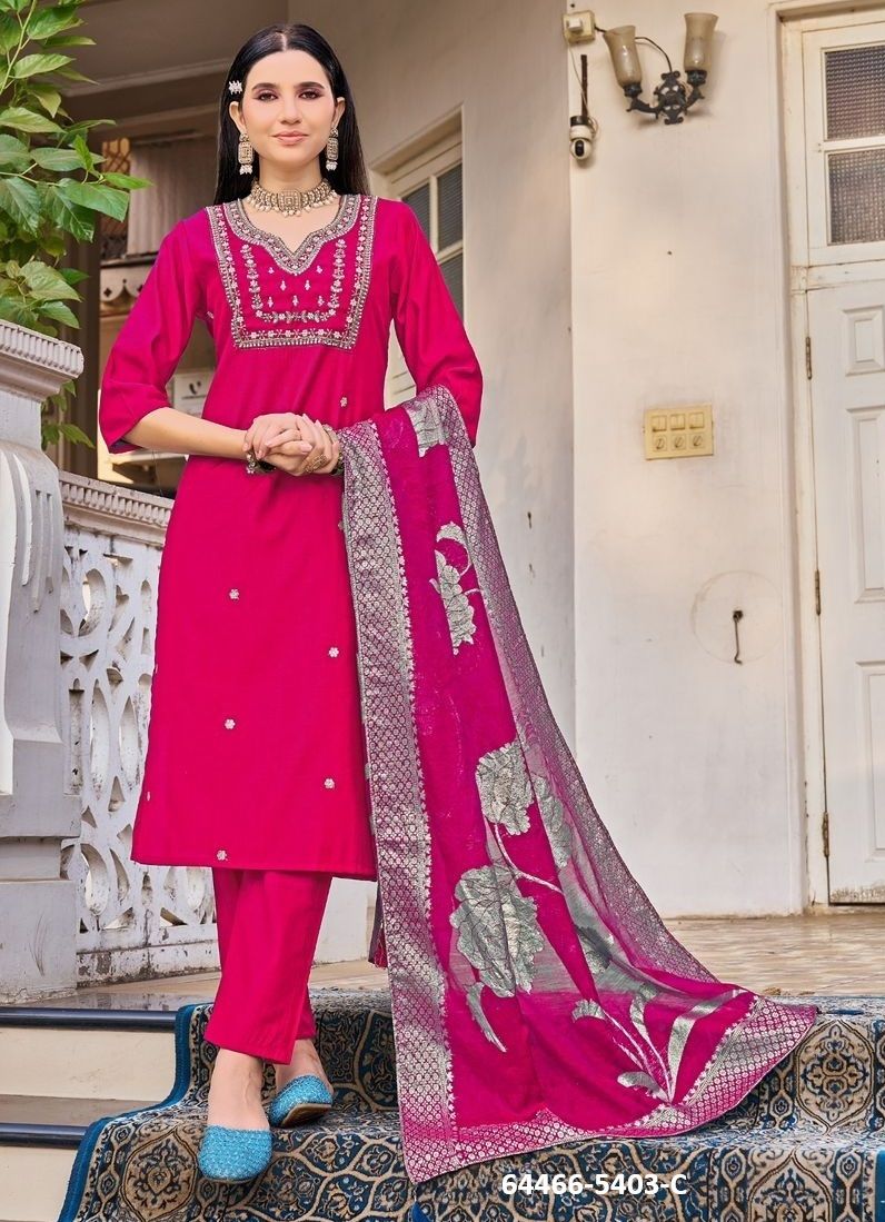 RIWAYAT - Catalog # 64466 (Set of 4 Readymade Salwar Suits)
