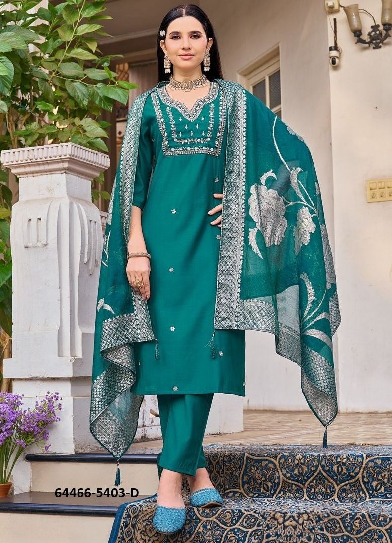 RIWAYAT - Catalog # 64466 (Set of 4 Readymade Salwar Suits)