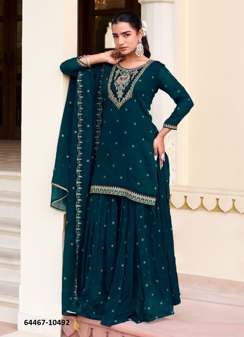MANJARI 2 - Catalog # 64467 (Set of 4 Readymade Salwar Suits)