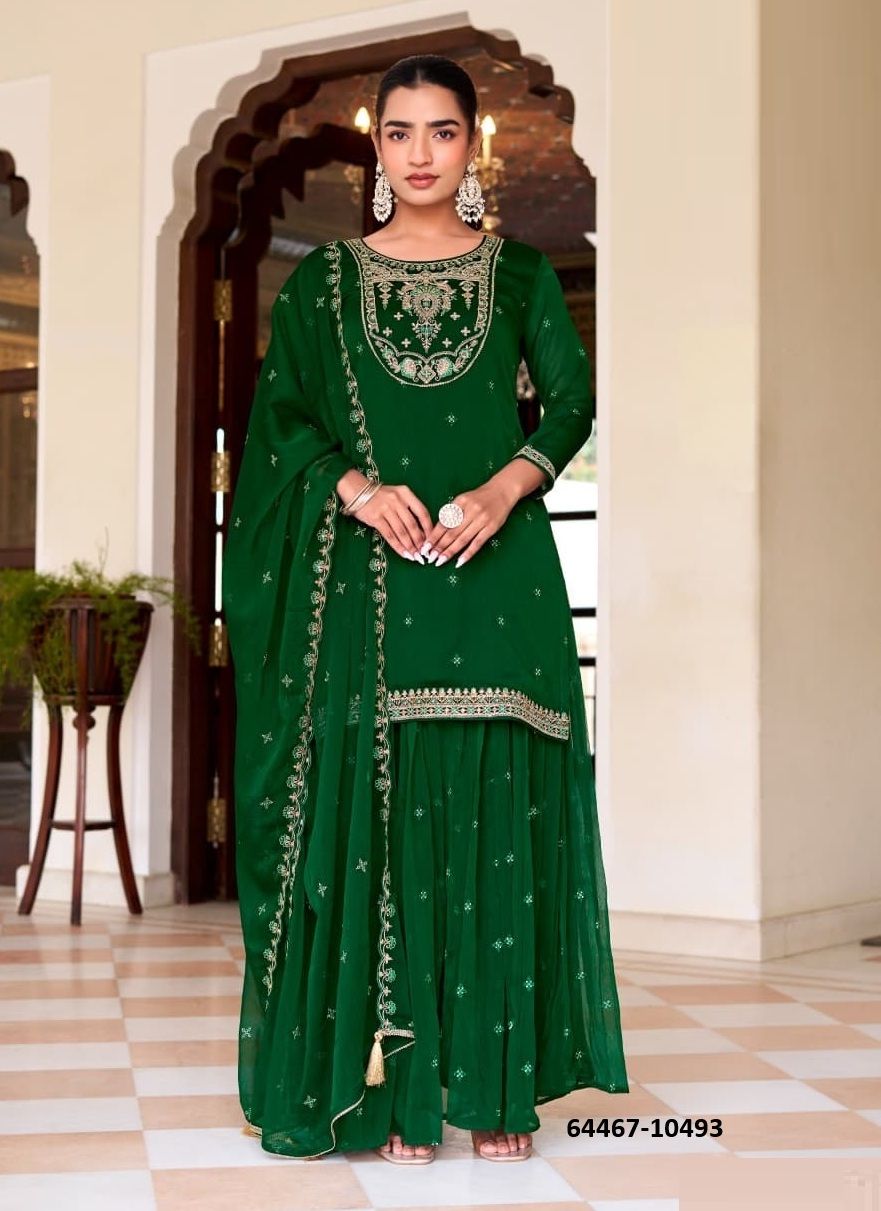MANJARI 2 - Catalog # 64467 (Set of 4 Readymade Salwar Suits)