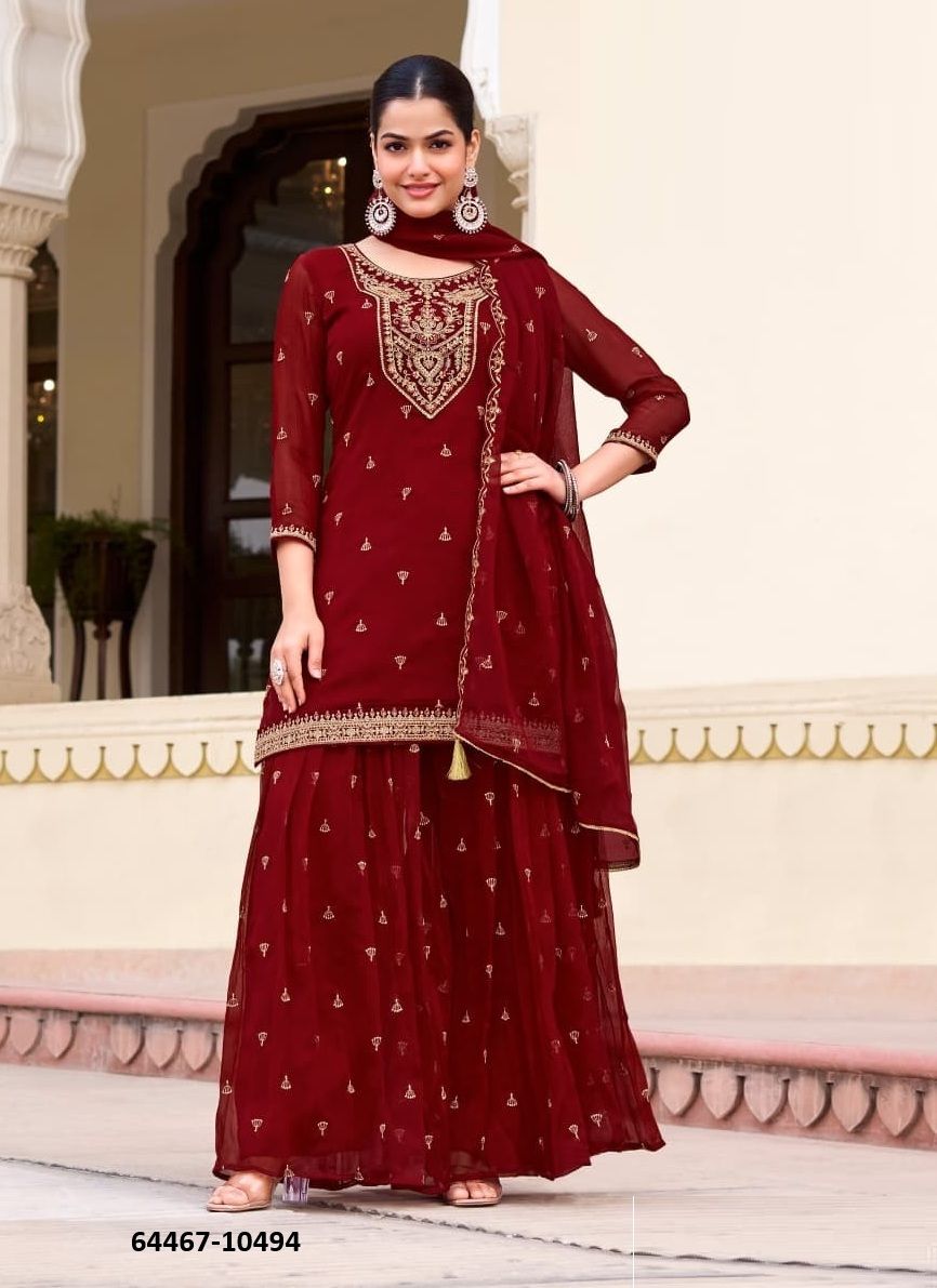 MANJARI 2 - Catalog # 64467 (Set of 4 Readymade Salwar Suits)