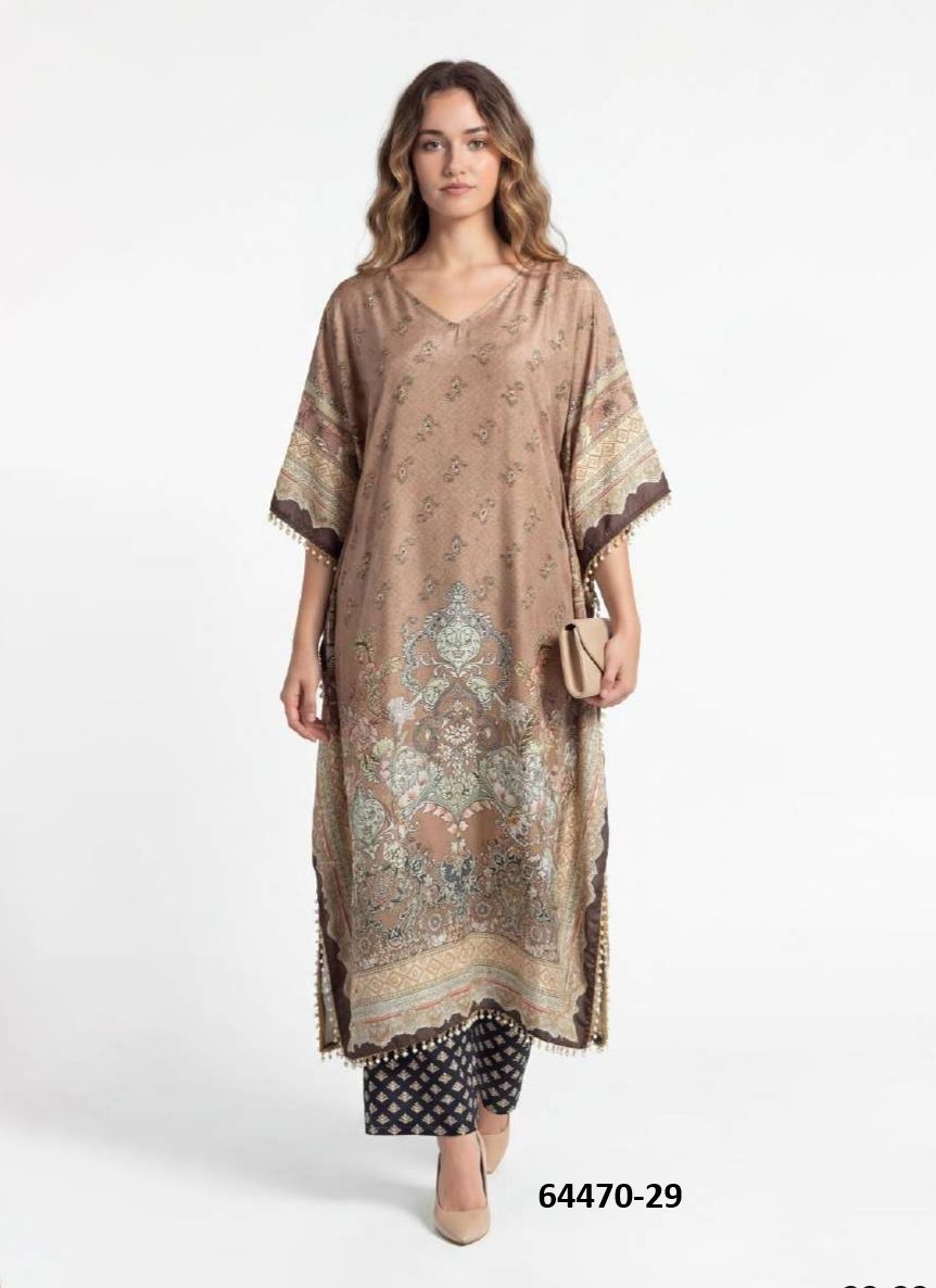 KAFTAN CO-ORD SET VALUE ADDITION 5 - Catalog # 64470 (Set of 6 Tops With Bottoms) KAFTAN CO-ORD SET VALUE ADDITION 5 - Catalog # 64470 (Set of 6 Tops With Bottoms)