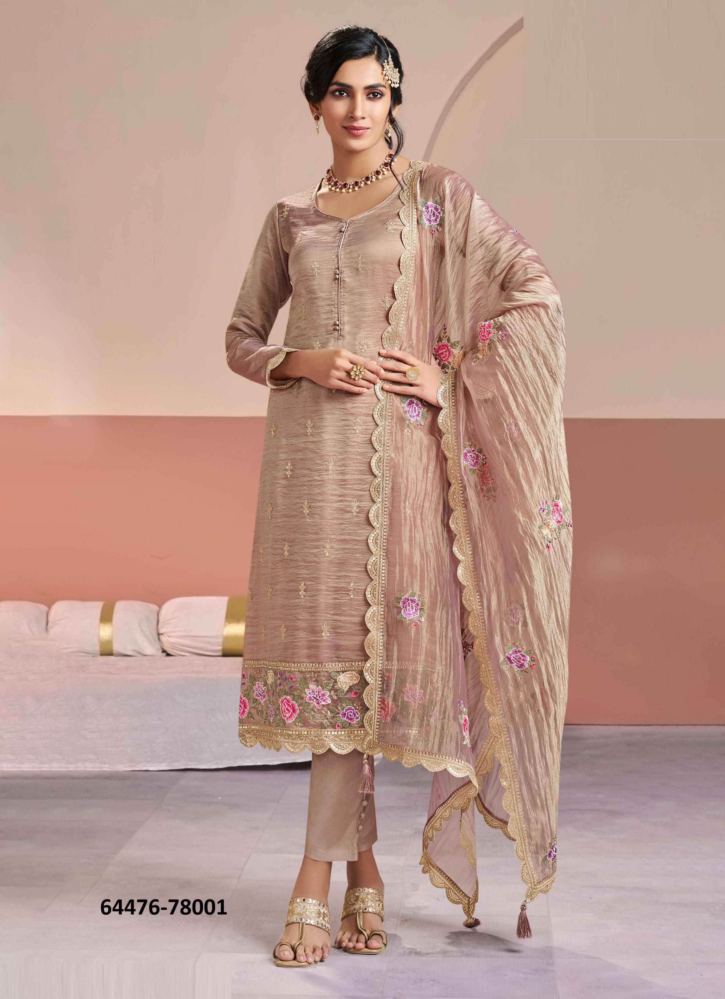 MANNTRA - Catalog # 64476 (Set of 4 Semi-Stitched / Un-Stitched Suits) MANNTRA - Catalog # 64476 (Set of 4 Semi-Stitched / Un-Stitched Suits)