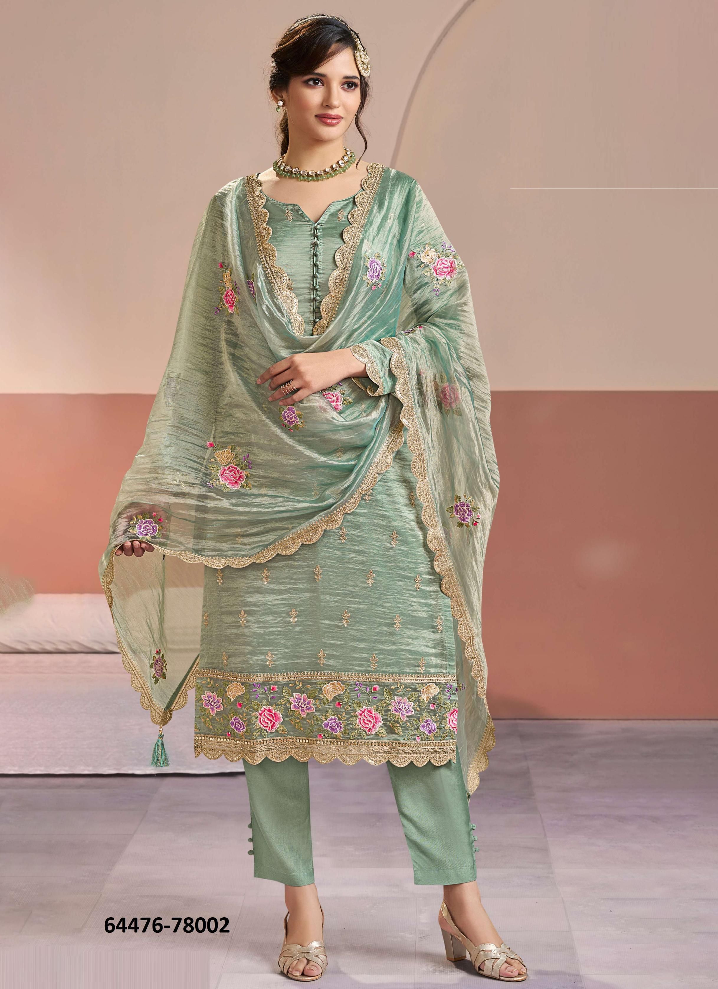 MANNTRA - Catalog # 64476 (Set of 4 Semi-Stitched / Un-Stitched Suits) MANNTRA - Catalog # 64476 (Set of 4 Semi-Stitched / Un-Stitched Suits)