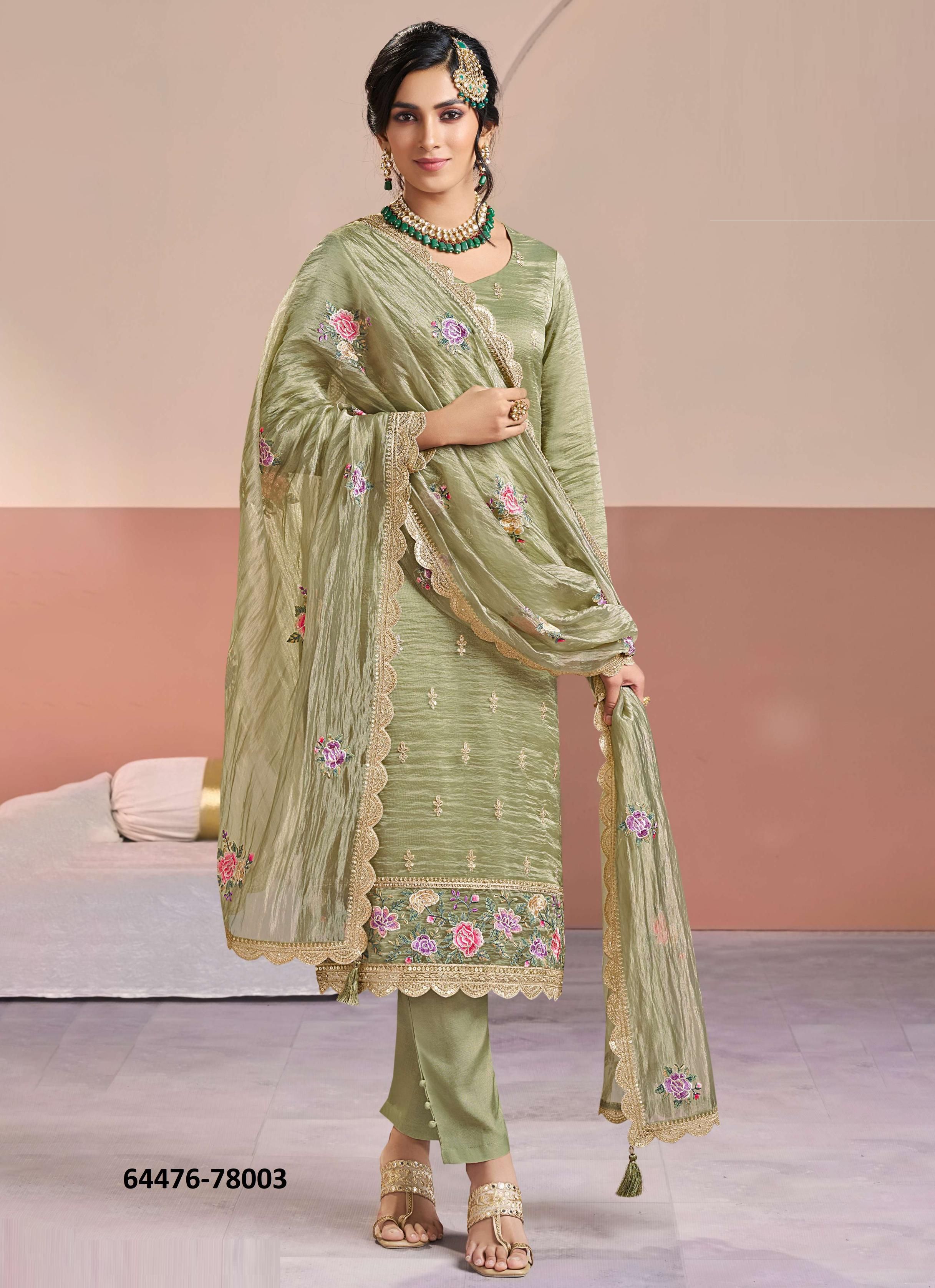 MANNTRA - Catalog # 64476 (Set of 4 Semi-Stitched / Un-Stitched Suits) MANNTRA - Catalog # 64476 (Set of 4 Semi-Stitched / Un-Stitched Suits)