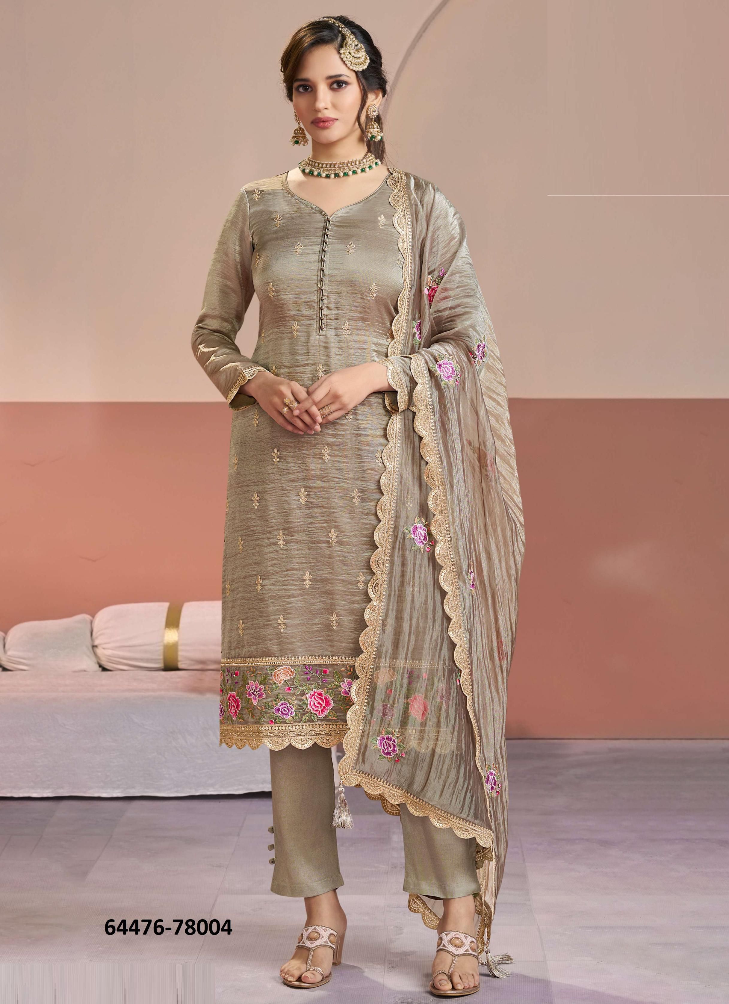 MANNTRA - Catalog # 64476 (Set of 4 Semi-Stitched / Un-Stitched Suits) MANNTRA - Catalog # 64476 (Set of 4 Semi-Stitched / Un-Stitched Suits)