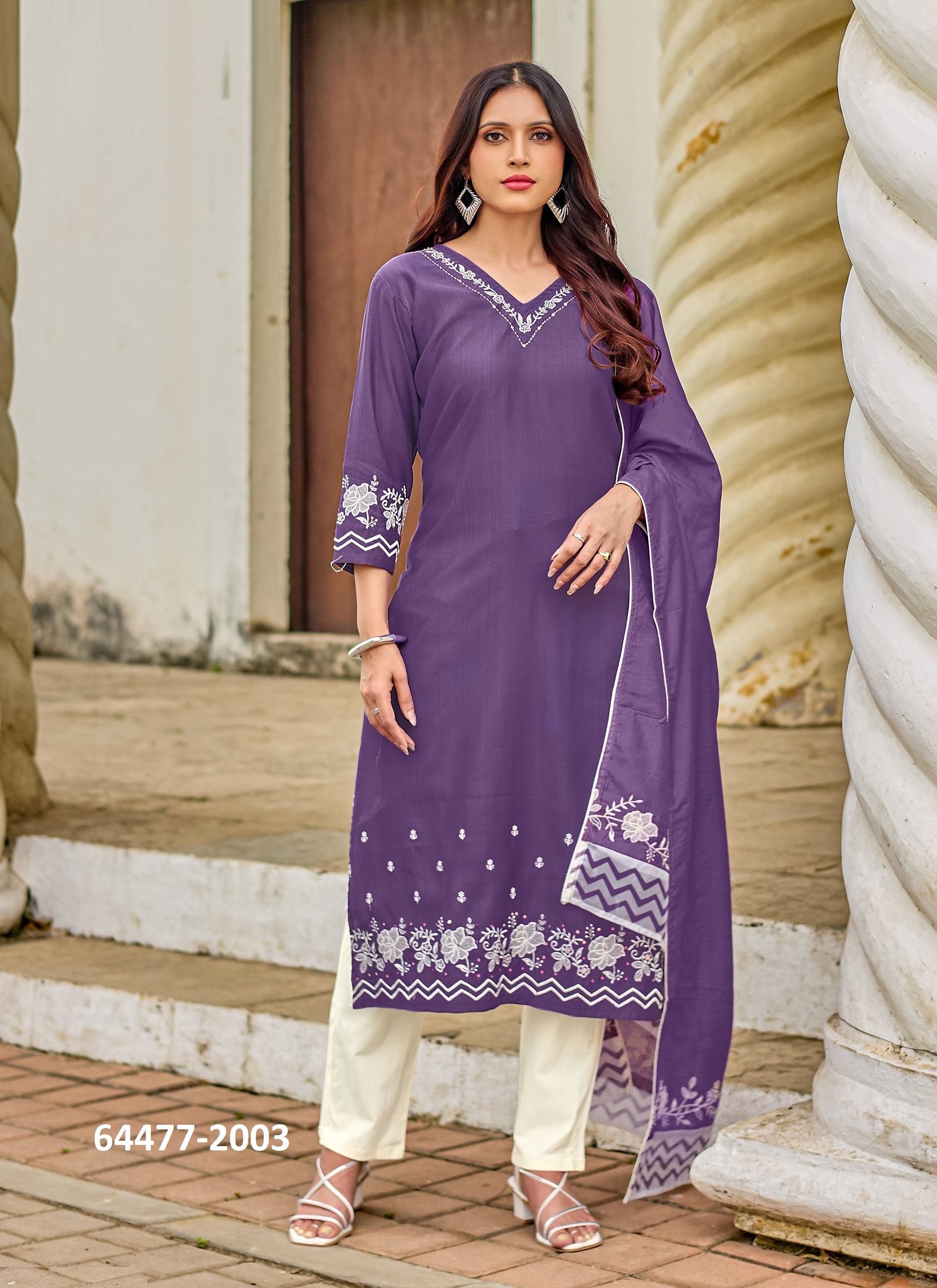 ROOPKALA - Catalog # 64477 (Set of 6 Readymade Salwar Suits)