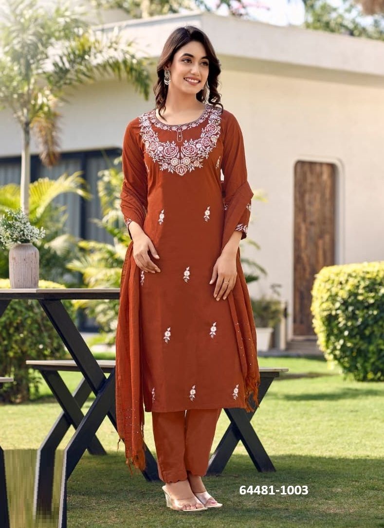 TRISHA - Catalog # 64481 (Set of 4 Readymade Salwar Suits) TRISHA - Catalog # 64481 (Set of 4 Readymade Salwar Suits)