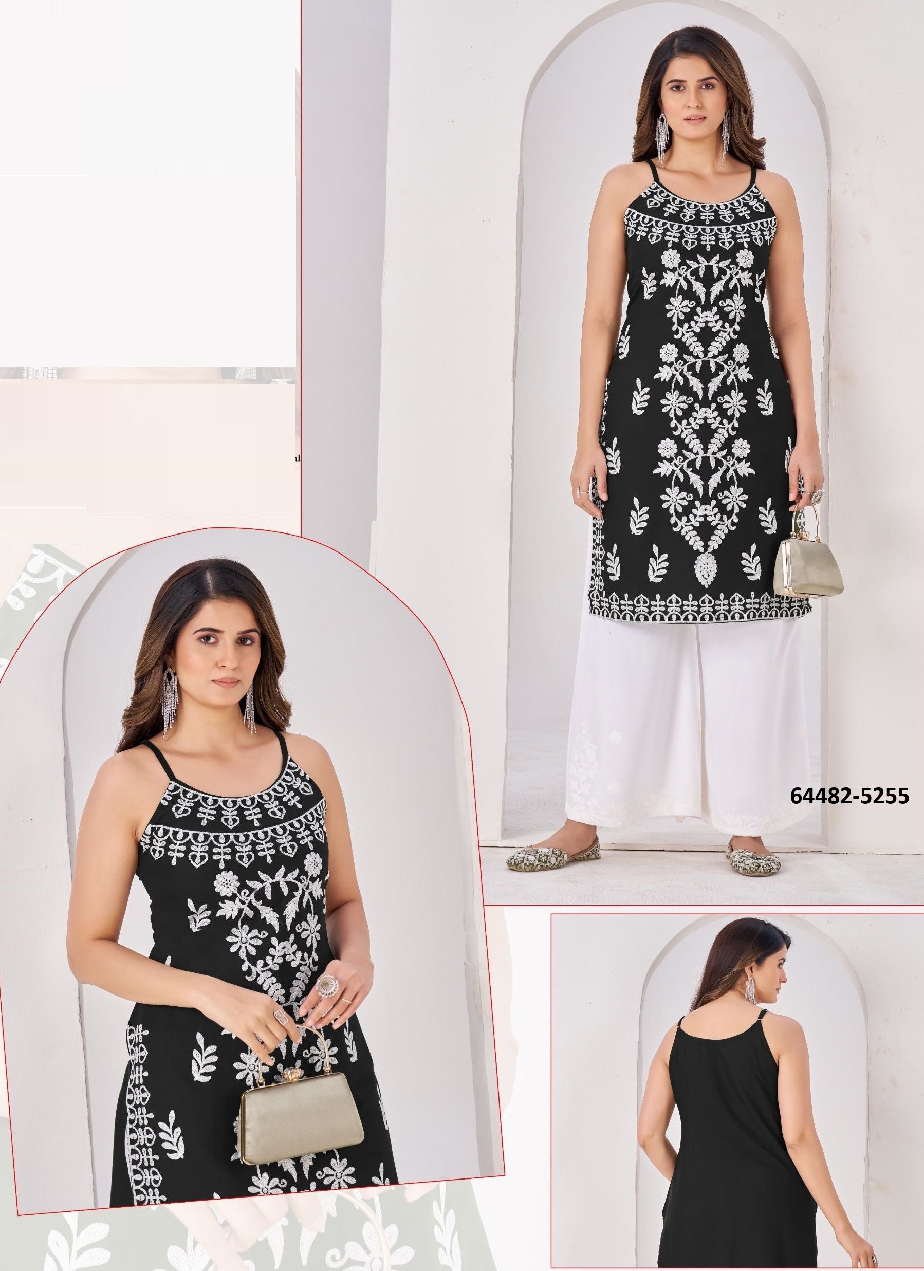 ATHENA 3 - Catalog # 64482 (Set of 6 Readymade Women's Kurtis / Tops)