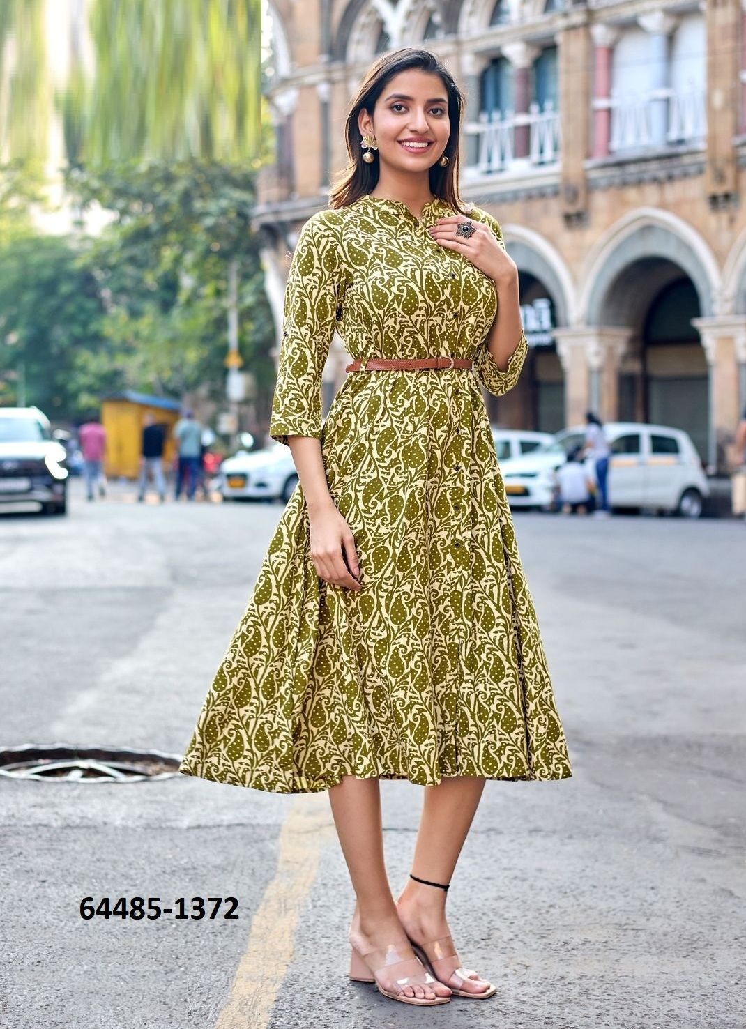 BELT 25 - Catalog # 64485 (Set of 6 Readymade Women's Kurtis / Tops)