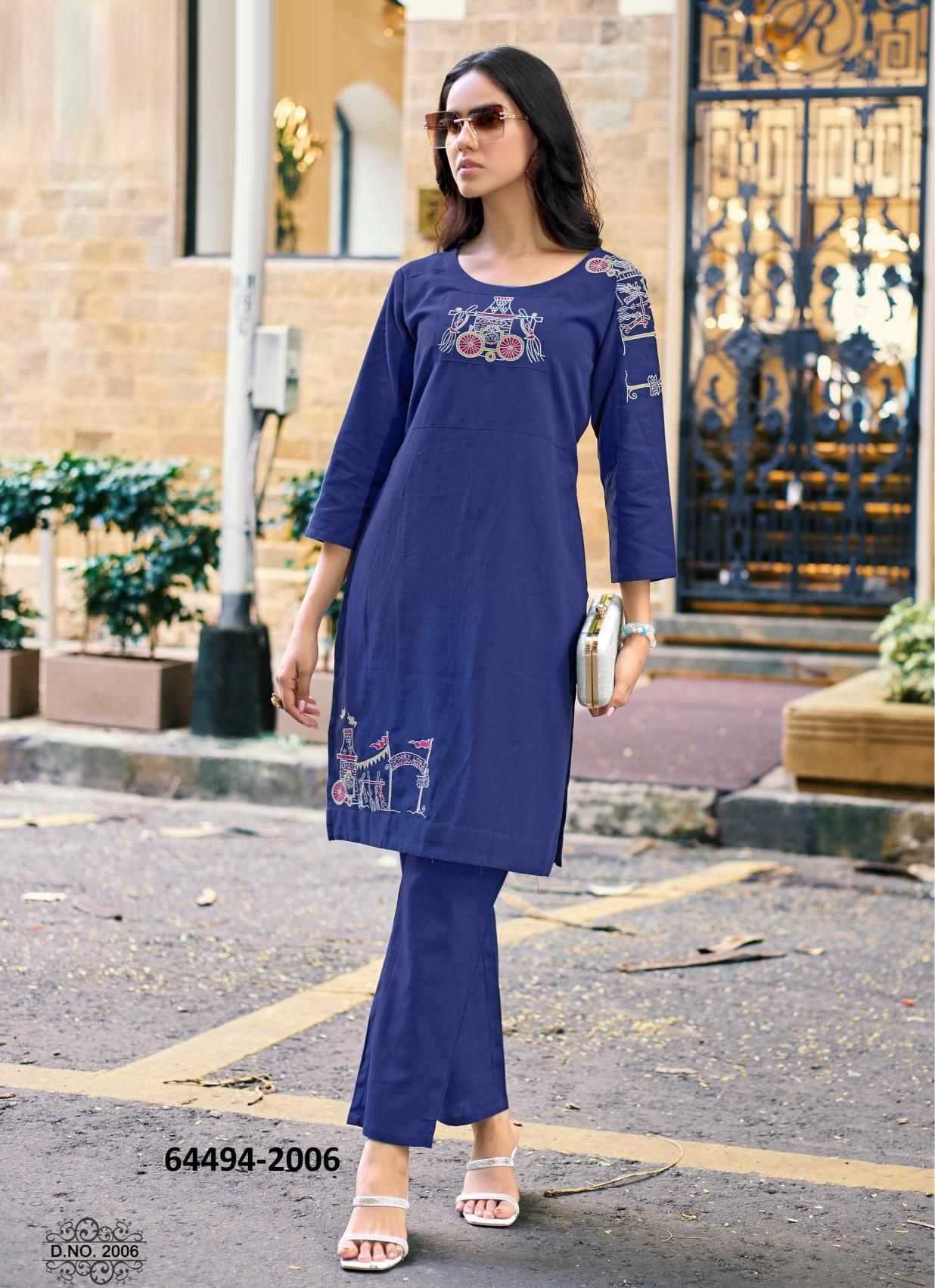 SHIVANGI - Catalog # 64494 (Set of 6 Tops With Bottoms)