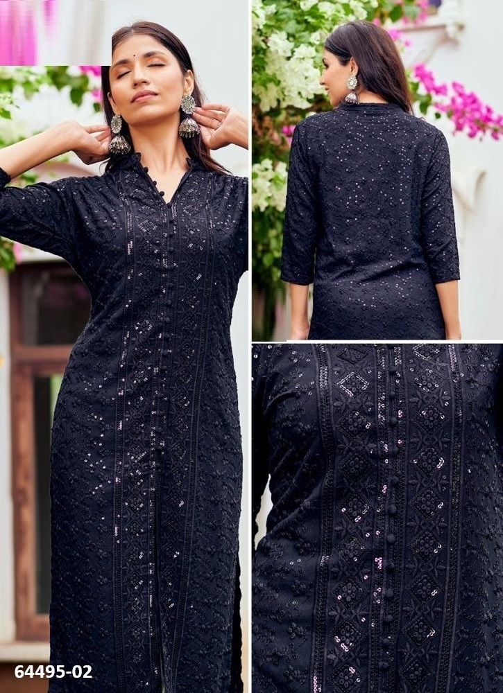 7-STAR - Catalog # 64495 (Set of 7 SIZE-SETS [Readymade Women's Kurtis / Tops])