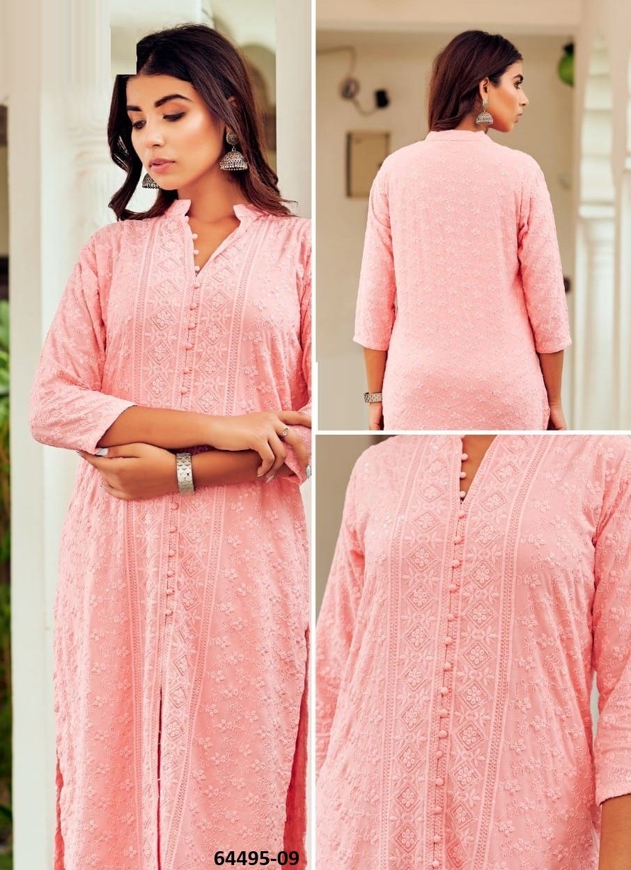 7-STAR - Catalog # 64495 (Set of 7 SIZE-SETS [Readymade Women's Kurtis / Tops])