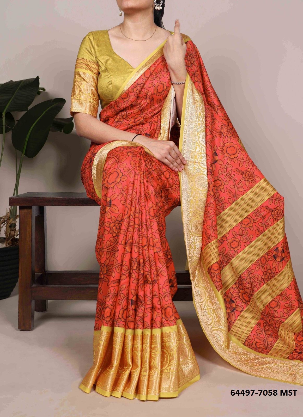 SERIES 7058 - Catalog # 64497 (Set of 4 Sarees)
