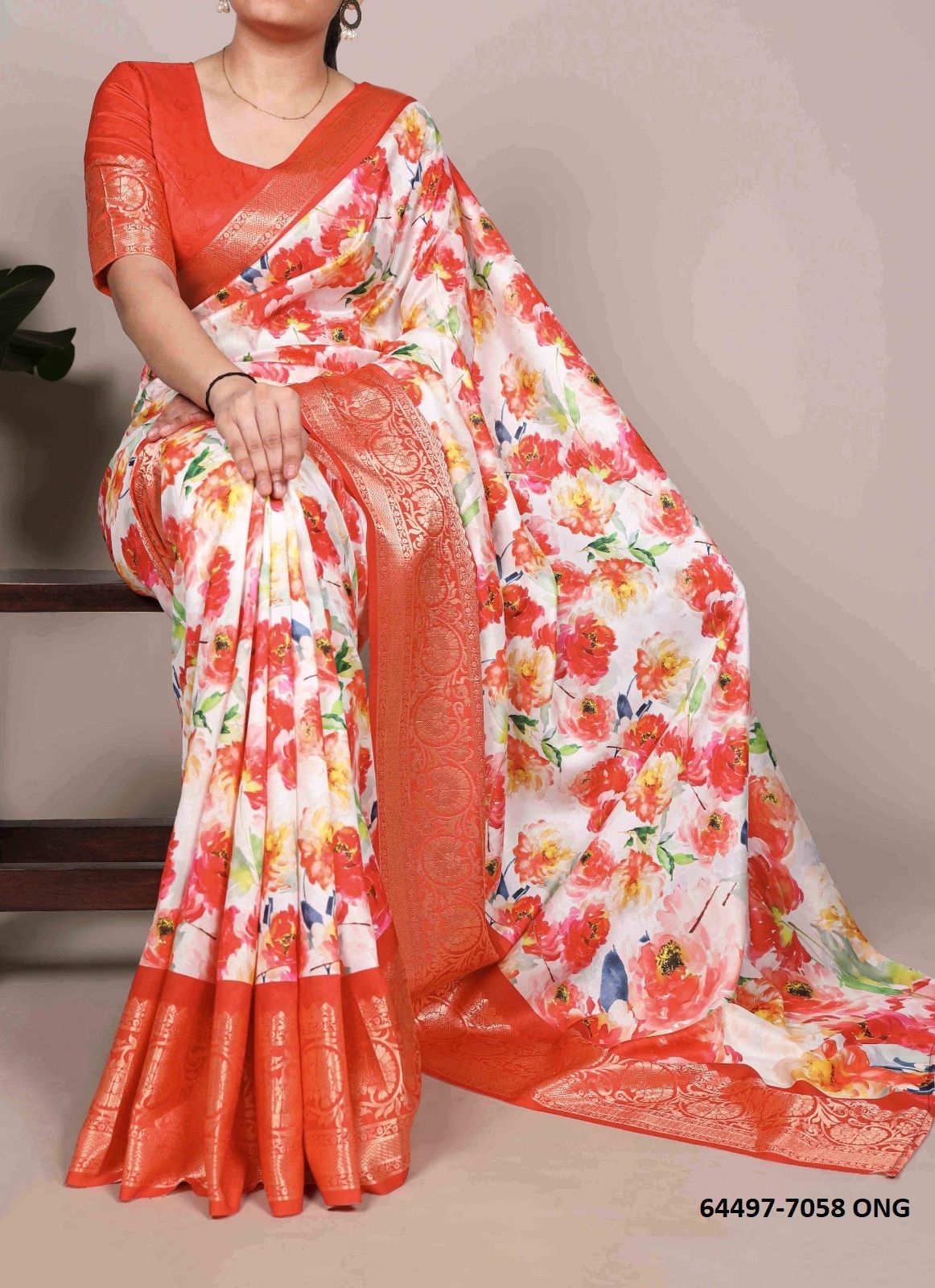 SERIES 7058 - Catalog # 64497 (Set of 4 Sarees)