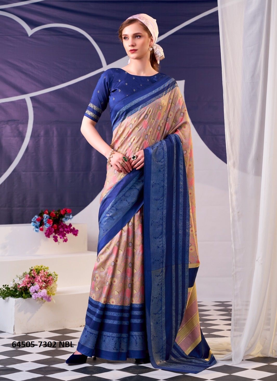 TRISHA 7302 - Catalog # 64505 (Set of 4 Sarees)