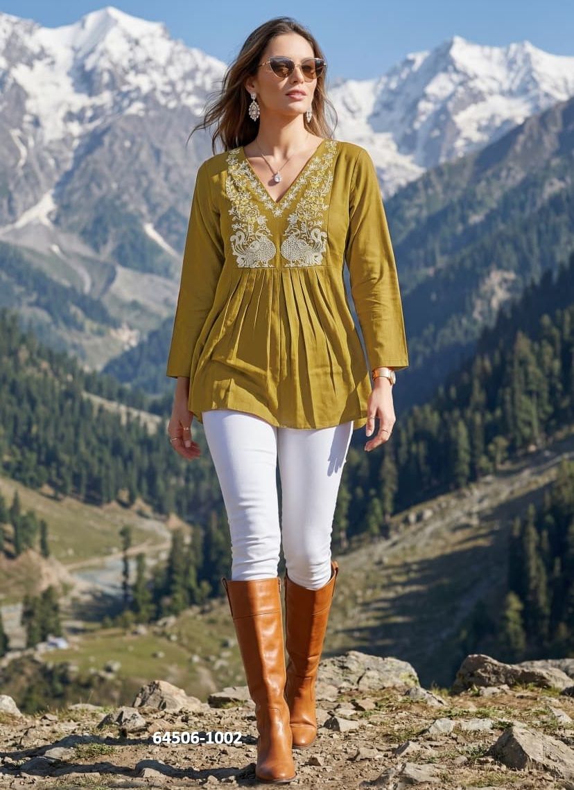 PULPY 16 - Catalog # 64506 (Set of 6 Readymade Women's Kurtis / Tops) PULPY 16 - Catalog # 64506 (Set of 6 Readymade Women's Kurtis / Tops)
