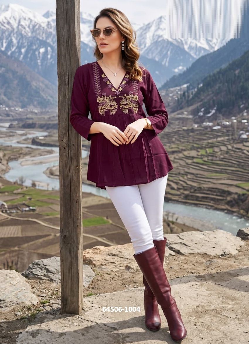 PULPY 16 - Catalog # 64506 (Set of 6 Readymade Women's Kurtis / Tops) PULPY 16 - Catalog # 64506 (Set of 6 Readymade Women's Kurtis / Tops)