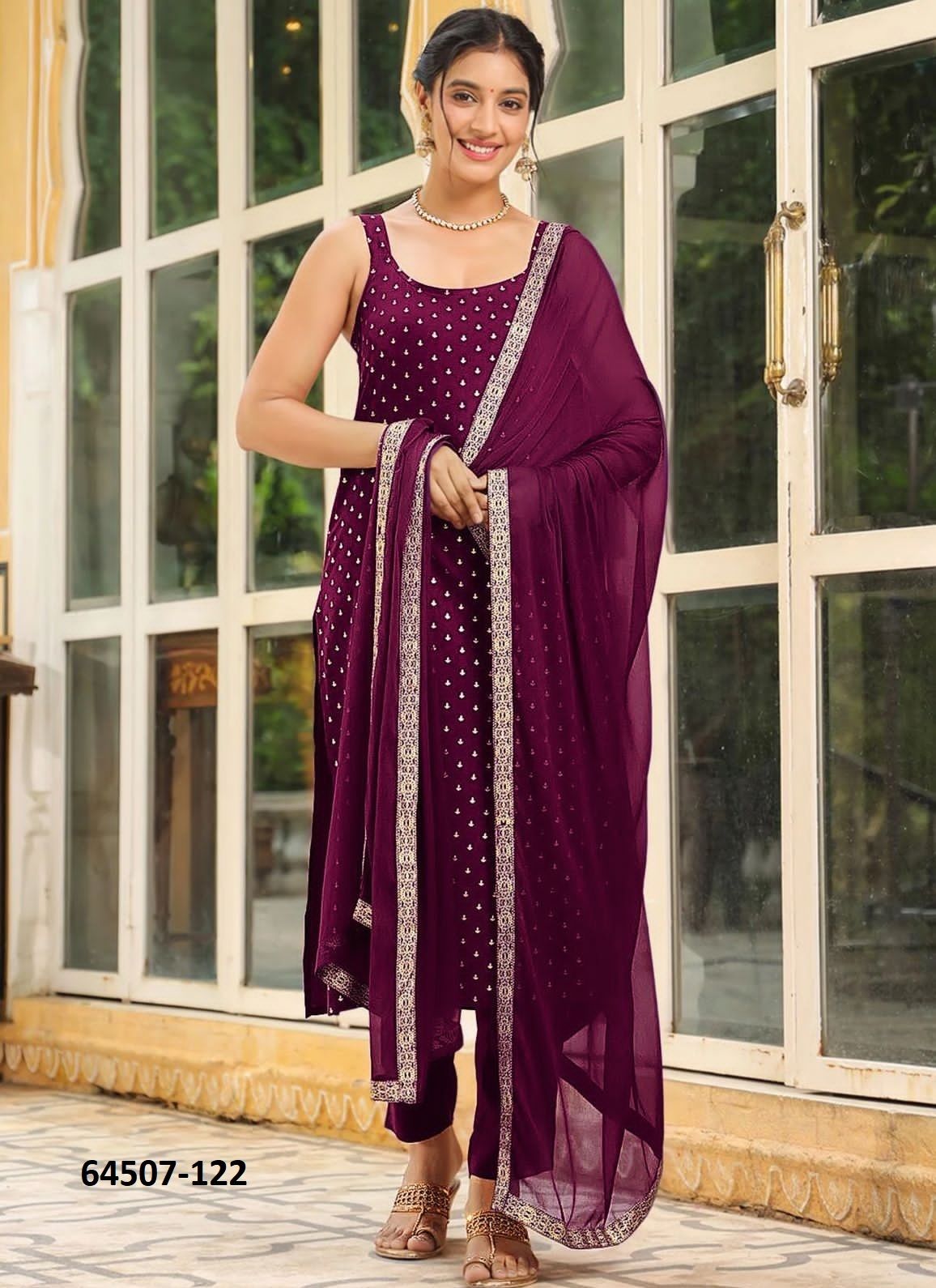 SERIES 1041 - Catalog # 64507 (Set of 4 Readymade Salwar Suits) SERIES 1041 - Catalog # 64507 (Set of 4 Readymade Salwar Suits)