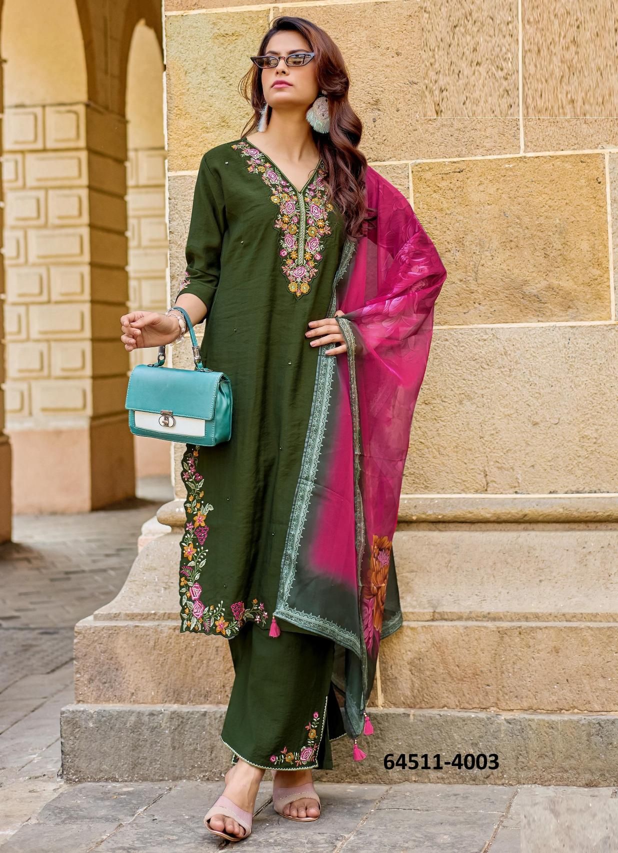 VAARI - Catalog # 64511 (Set of 4 Readymade Salwar Suits) VAARI - Catalog # 64511 (Set of 4 Readymade Salwar Suits)