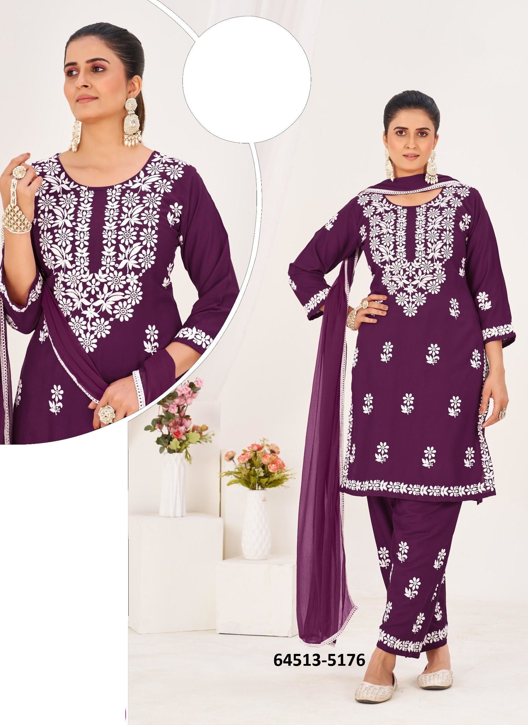ELIZABETH 5 - Catalog # 64513 (Set of 4 Readymade Salwar Suits) ELIZABETH 5 - Catalog # 64513 (Set of 4 Readymade Salwar Suits)