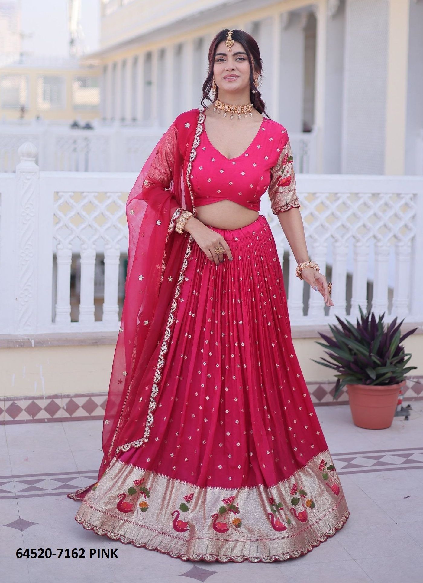SERIES 7162 - Catalog # 64520 (Set of 2 Semi-Stitched Lehengas) SERIES 7162 - Catalog # 64520 (Set of 2 Semi-Stitched Lehengas)