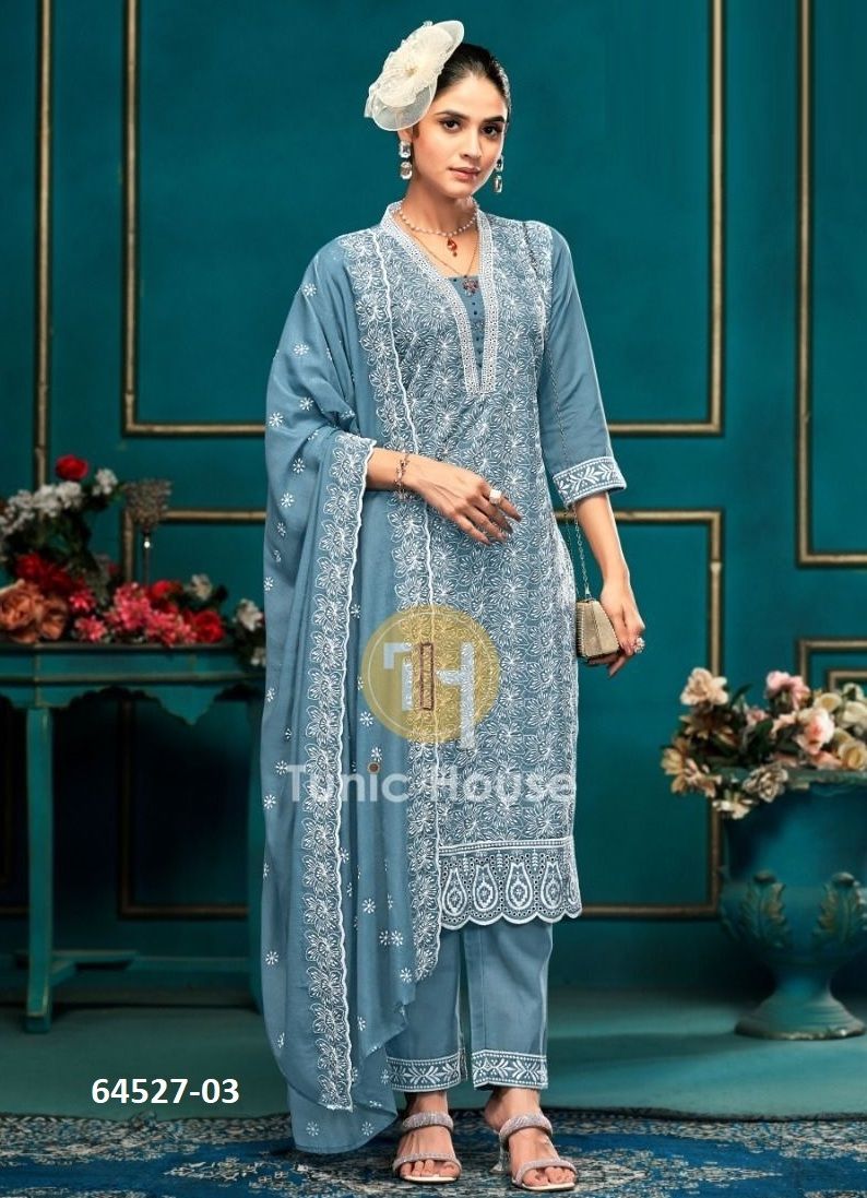 MULBERRY - Catalog # 64527 (Set of 7 SIZE-SETS [Readymade Salwar Suits])