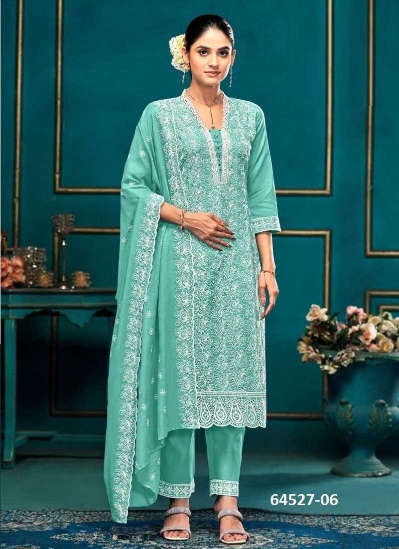 MULBERRY - Catalog # 64527 (Set of 7 SIZE-SETS [Readymade Salwar Suits])