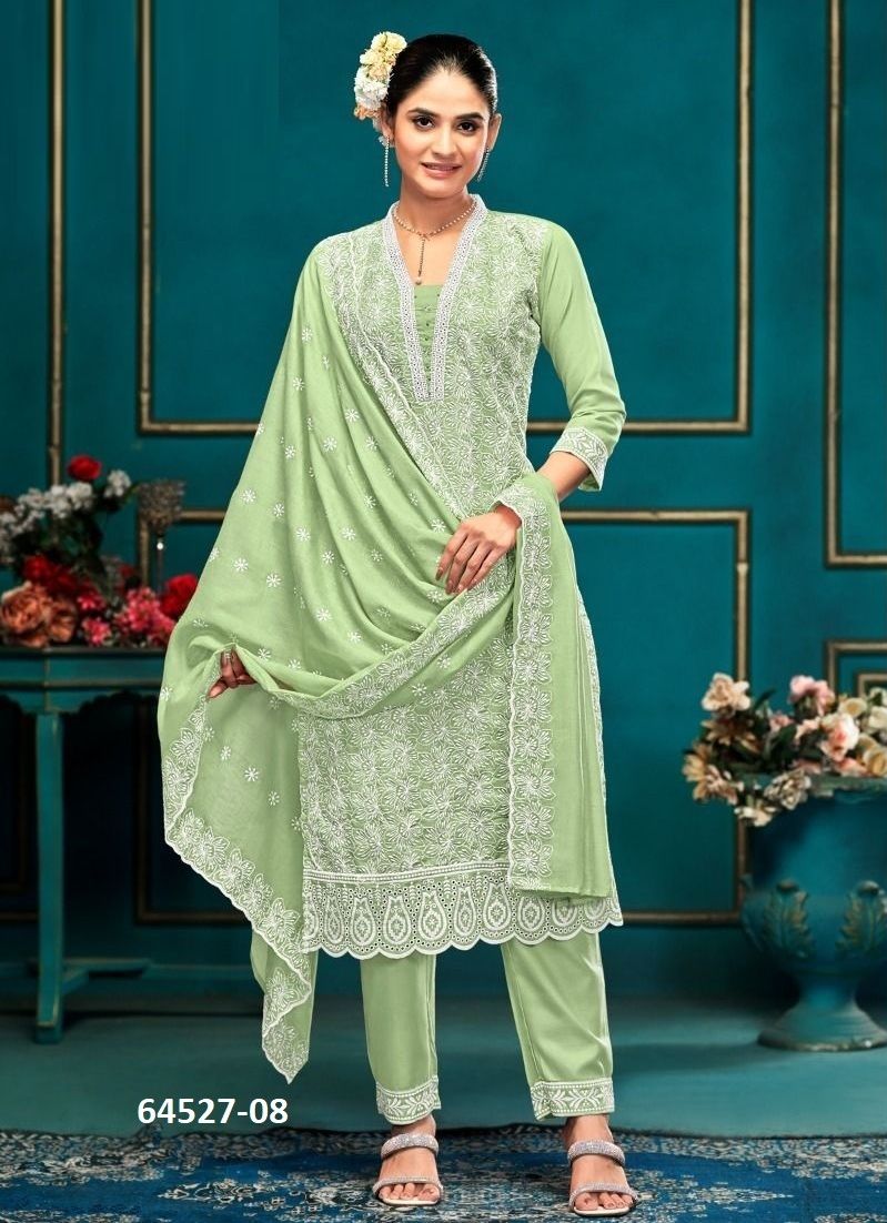 MULBERRY - Catalog # 64527 (Set of 7 SIZE-SETS [Readymade Salwar Suits])
