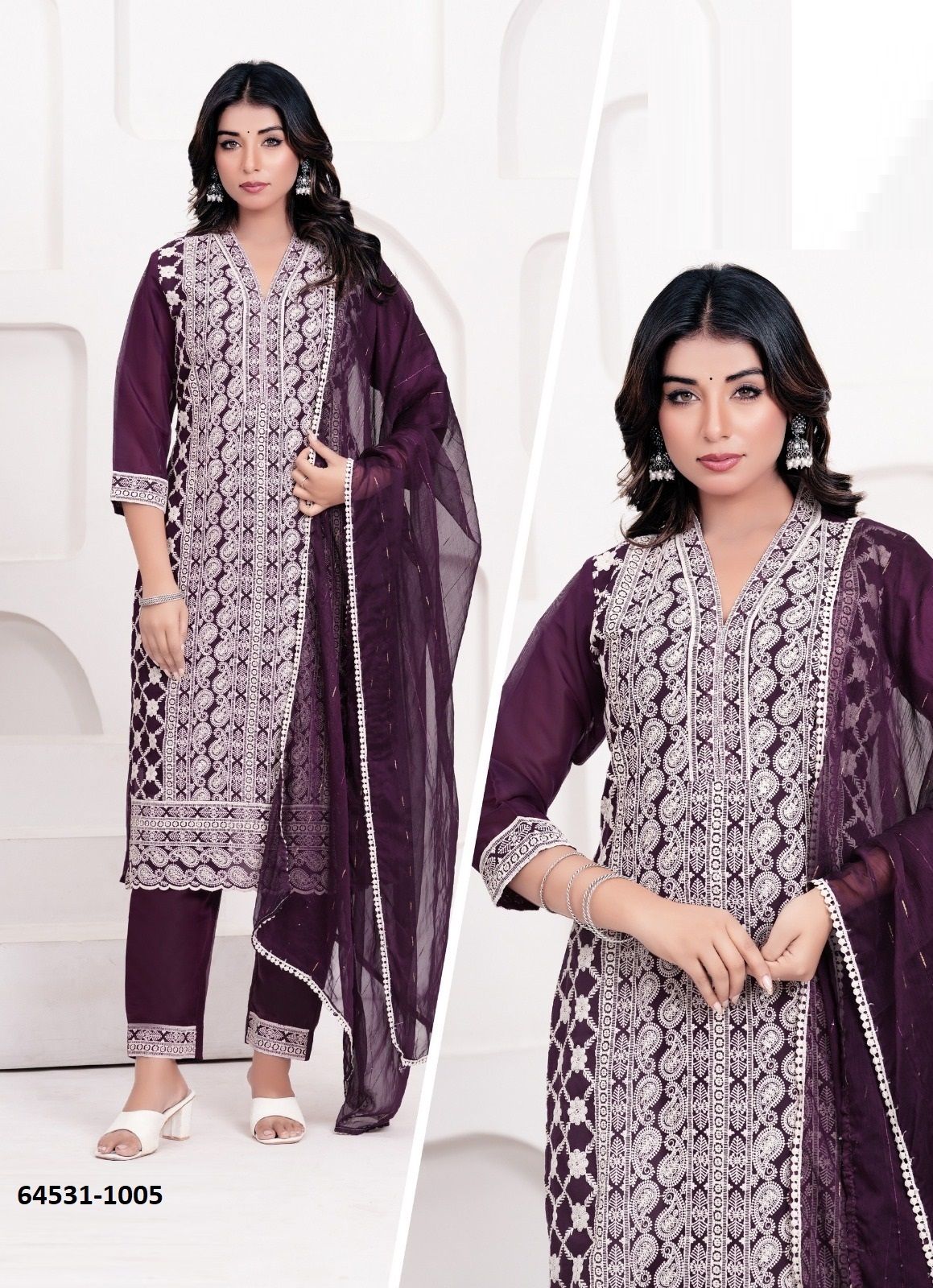 SHANAYA - Catalog # 64531 (Set of 4 SIZE-SETS [Readymade Salwar Suits])