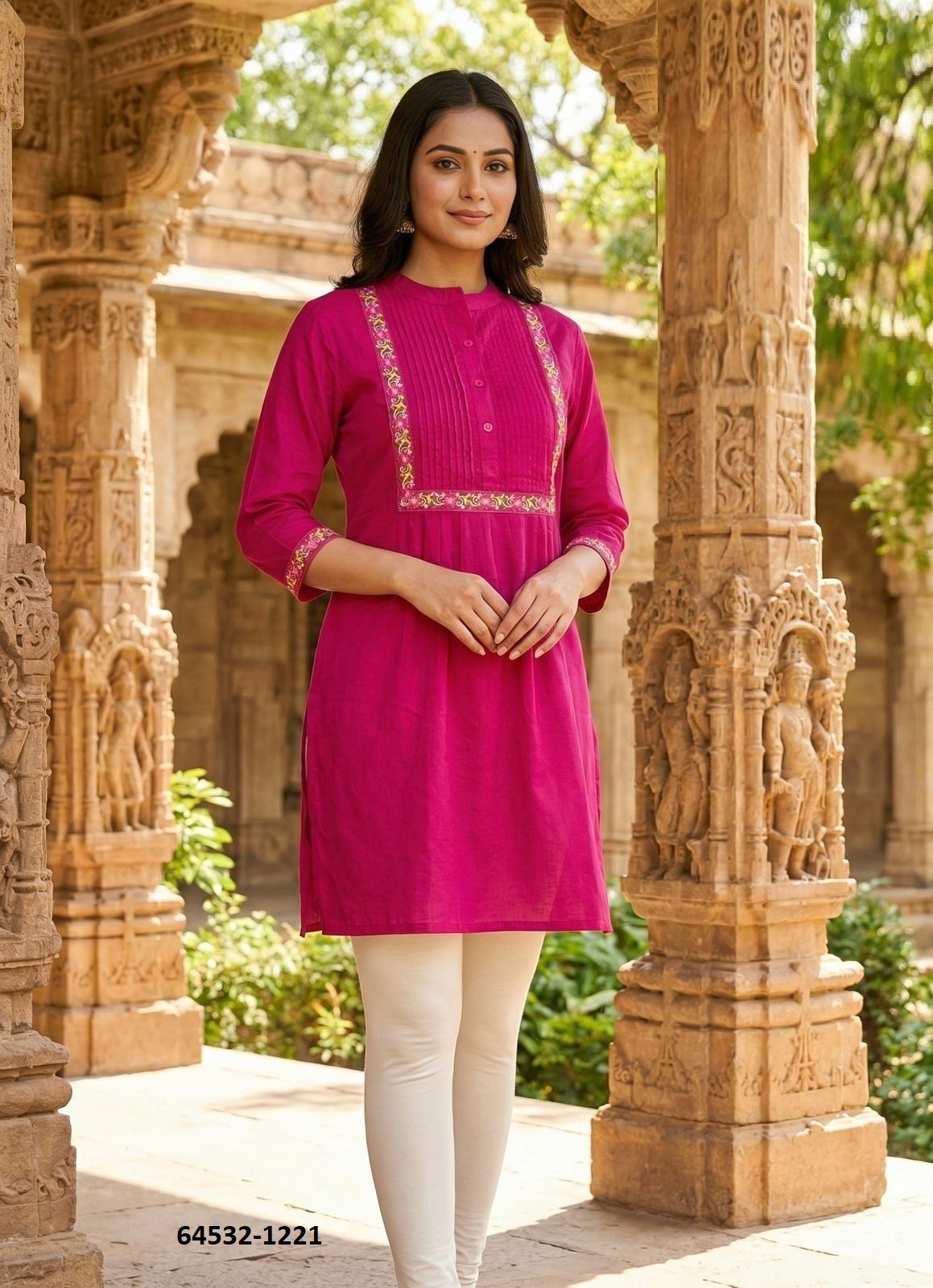 CHARMI 1 - Catalog # 64532 (Set of 6 Readymade Women's Kurtis / Tops)