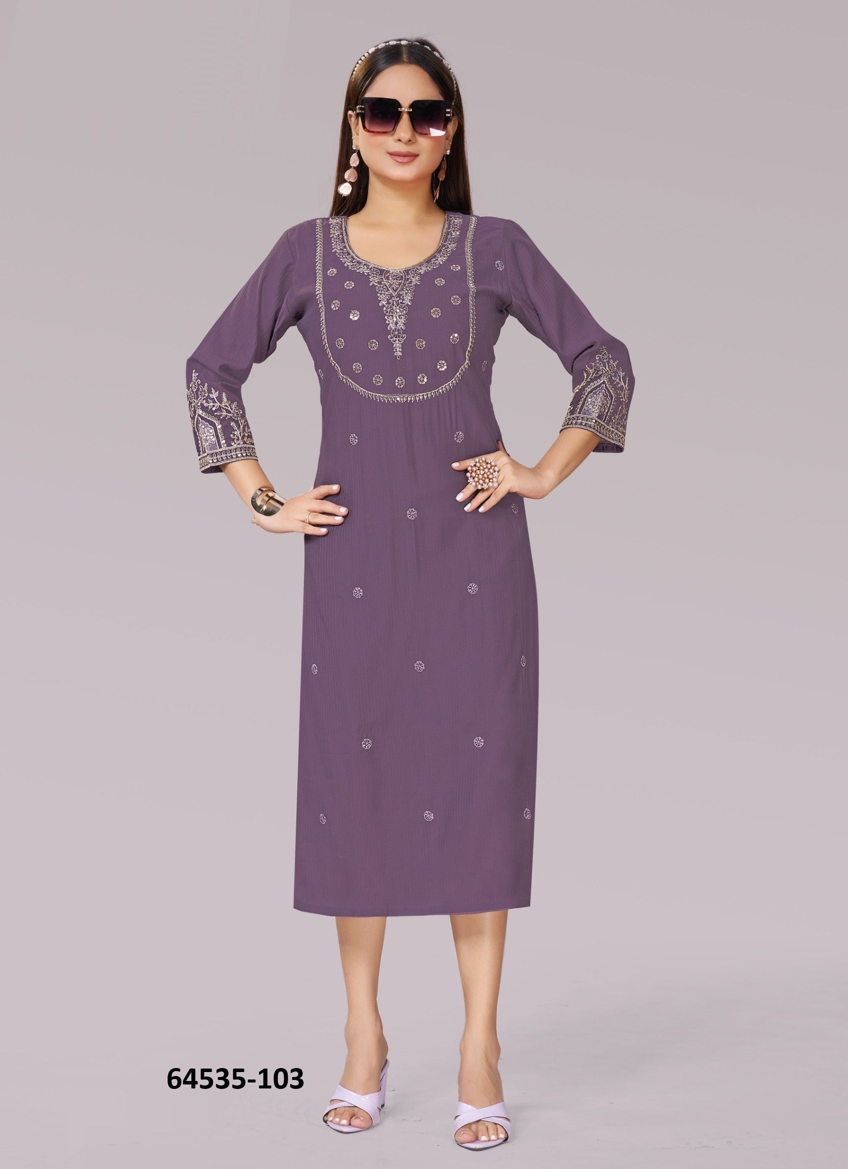 KIARA - Catalog # 64535 (Set of 6 Readymade Women's Kurtis / Tops) KIARA - Catalog # 64535 (Set of 6 Readymade Women's Kurtis / Tops)