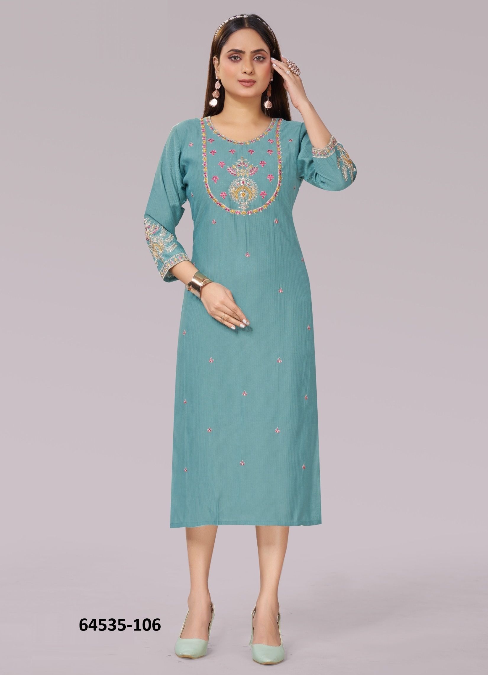 KIARA - Catalog # 64535 (Set of 6 Readymade Women's Kurtis / Tops) KIARA - Catalog # 64535 (Set of 6 Readymade Women's Kurtis / Tops)