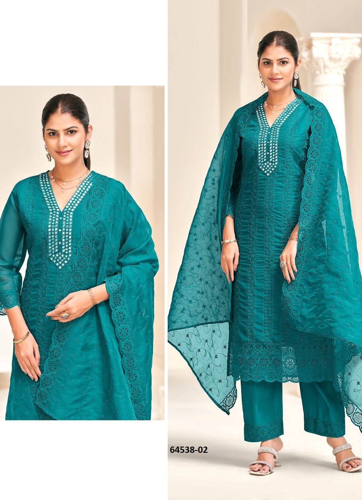 CHERRY - Catalog # 64538 (Set of 4 SIZE-SETS [Readymade Salwar Suits])