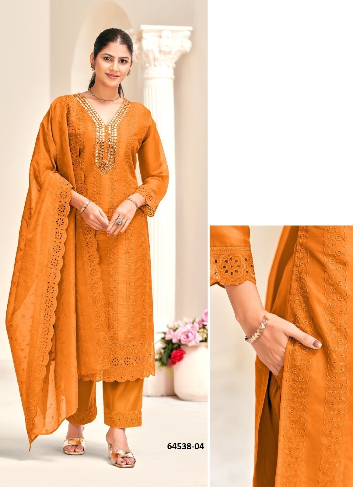 CHERRY - Catalog # 64538 (Set of 4 SIZE-SETS [Readymade Salwar Suits])