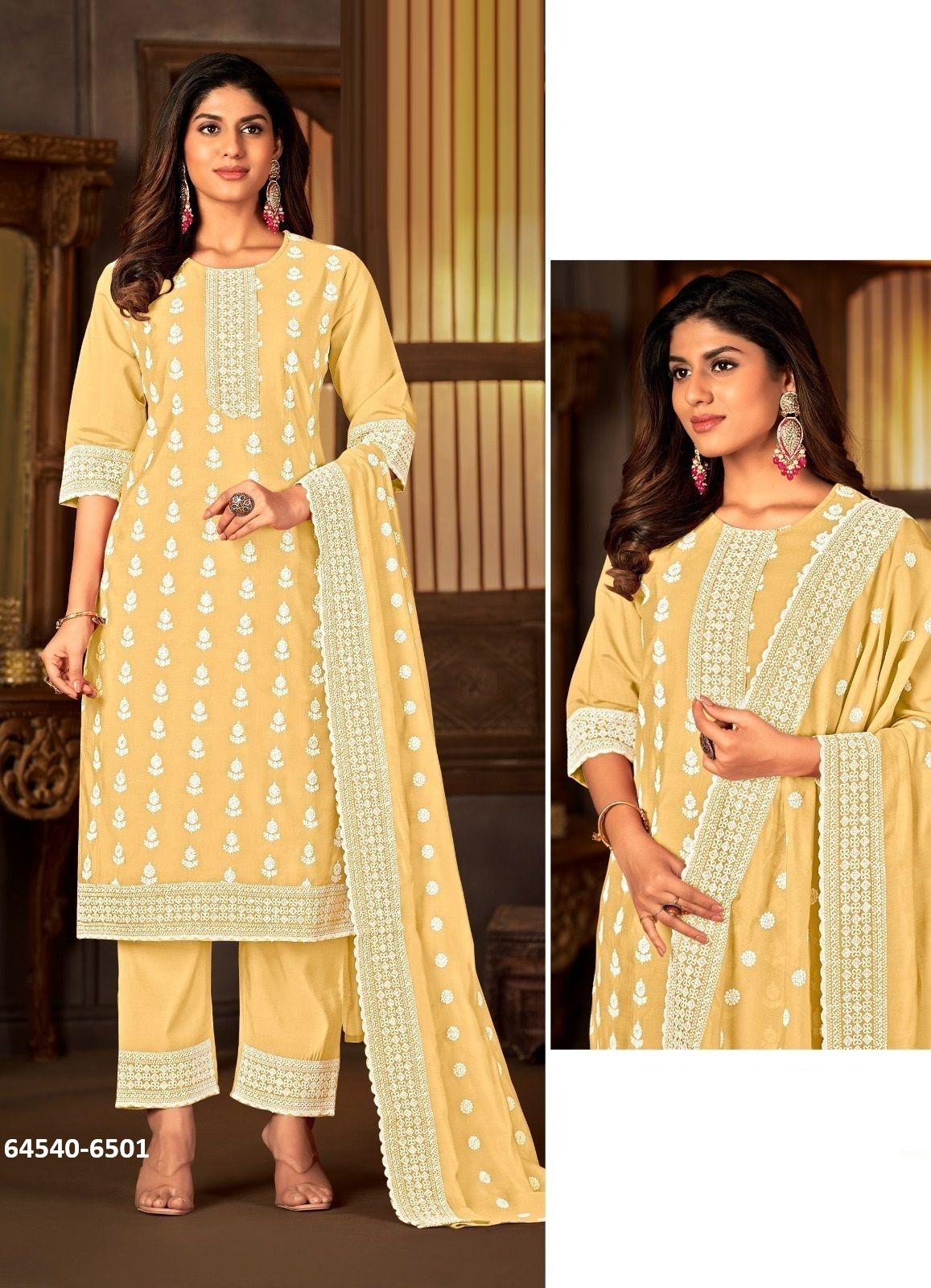 ZARA 3 - Catalog # 64540 (Set of 4 SIZE-SETS [Readymade Salwar Suits])