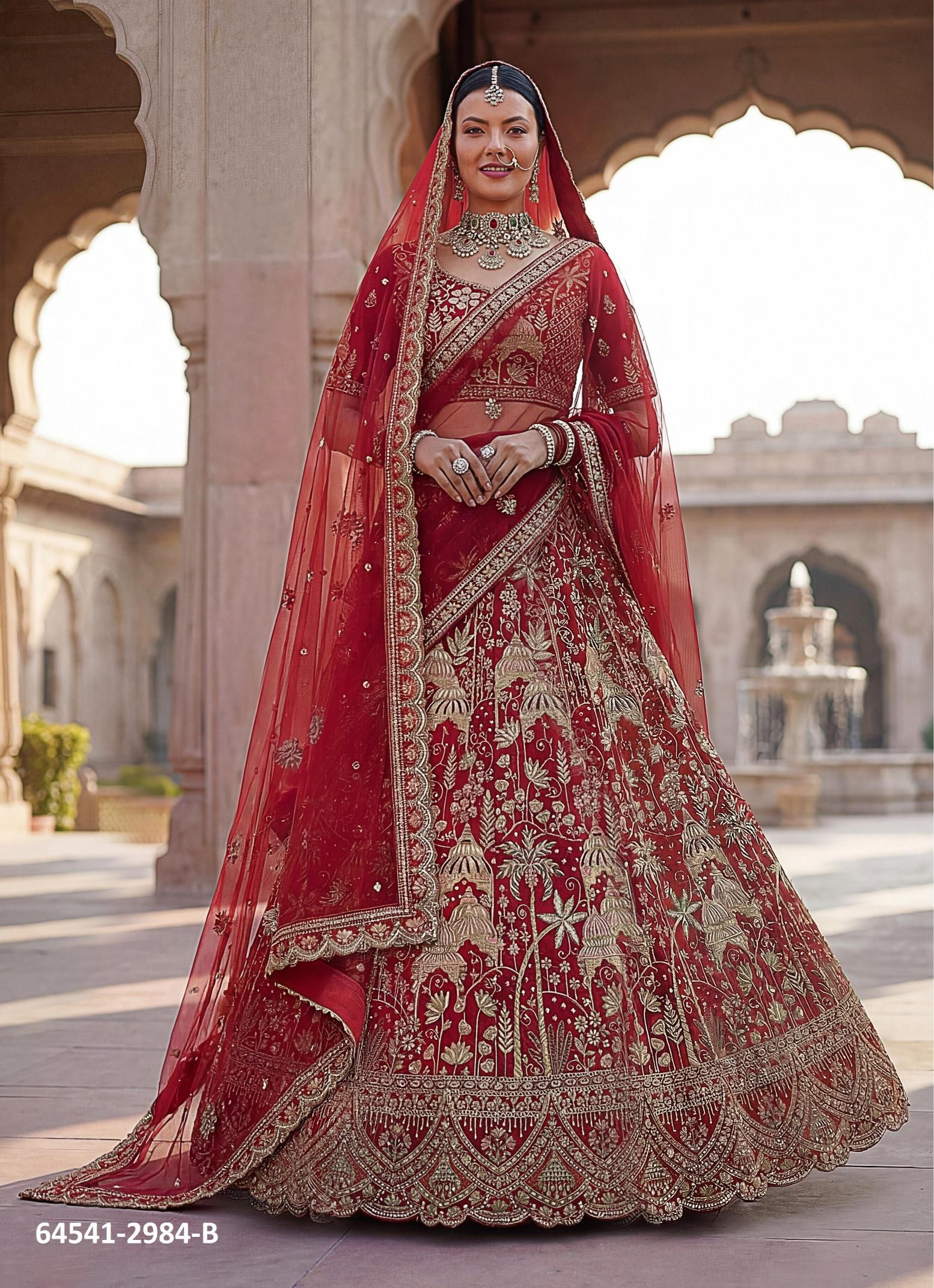 SERIES 2984 - Catalog # 64541 (Set of 3 Semi-Stitched Lehengas) SERIES 2984 - Catalog # 64541 (Set of 3 Semi-Stitched Lehengas)